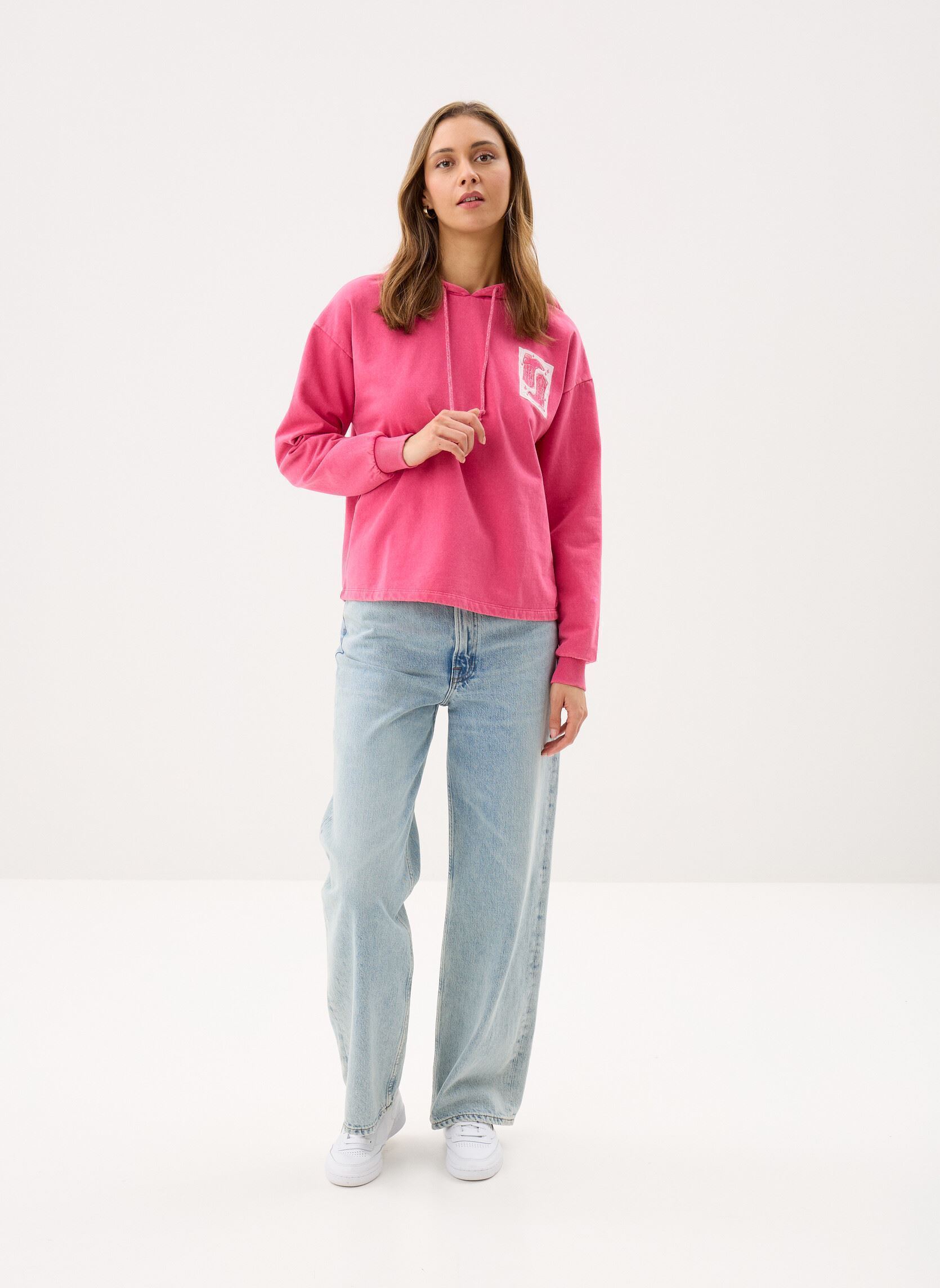 Hoodies Pcchilli Ls Washed Patch Jrs Hoodi Fc Bc dames paars Pieces Hoodies Pcchilli Ls Washed Patch Jrs Hoodi Fc Bc dames paars Beetroot Purple