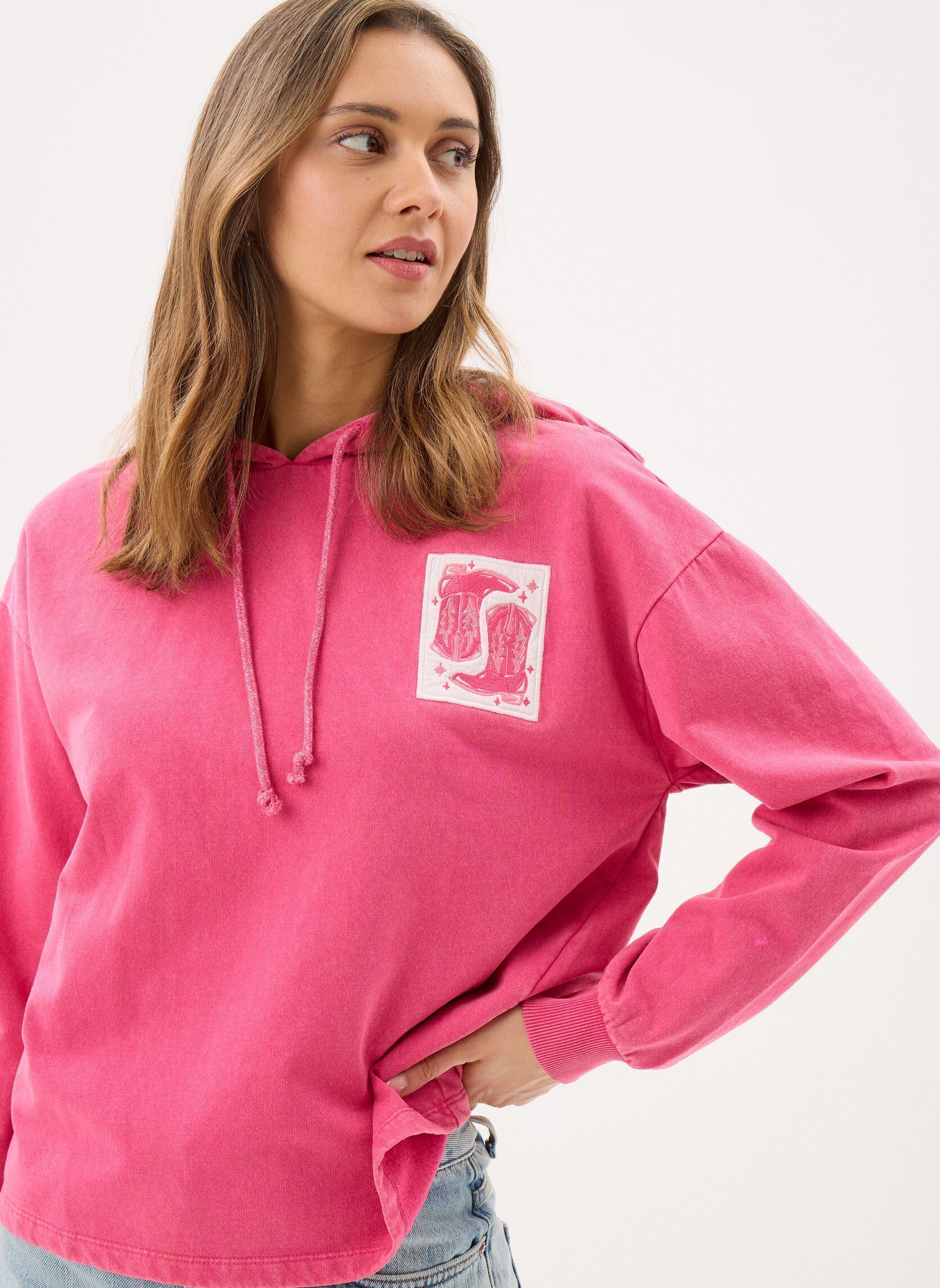 Hoodies Pcchilli Ls Washed Patch Jrs Hoodi Fc Bc dames paars Pieces Hoodies Pcchilli Ls Washed Patch Jrs Hoodi Fc Bc dames paars Beetroot Purple