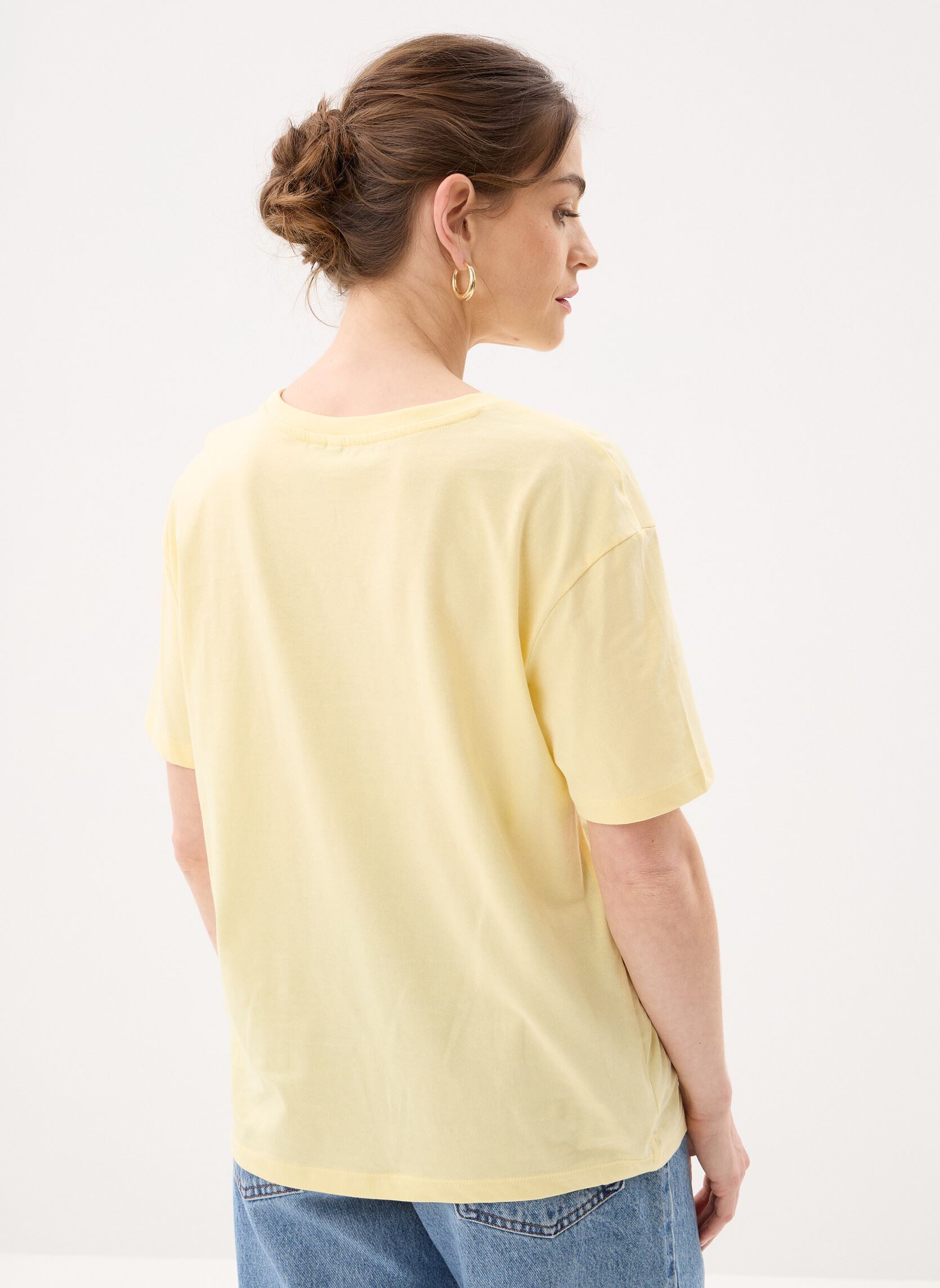 Kurzarm-T-Shirts Pceloise Ss Emb Tee Fc Bc damen gelb Pieces Kurzarm-T-Shirts Pceloise Ss Emb Tee Fc Bc damen gelb French Vanilla