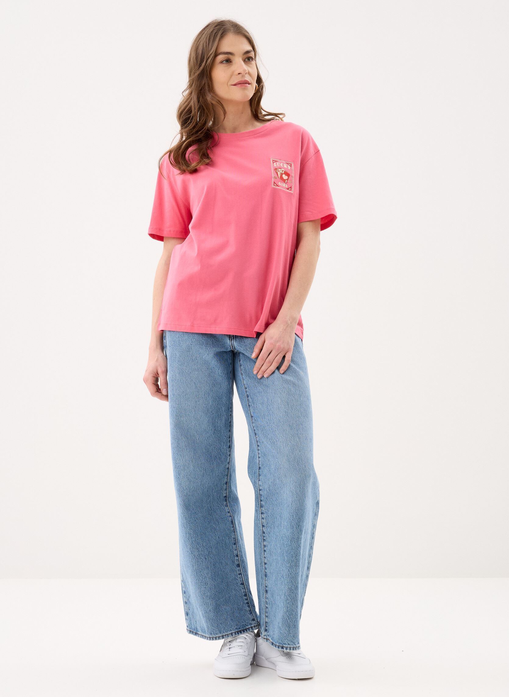 Kurzarm-T-Shirts Pceloise Ss Emb Tee Fc Bc damen rosa Pieces Kurzarm-T-Shirts Pceloise Ss Emb Tee Fc Bc damen rosa Fruit Dove