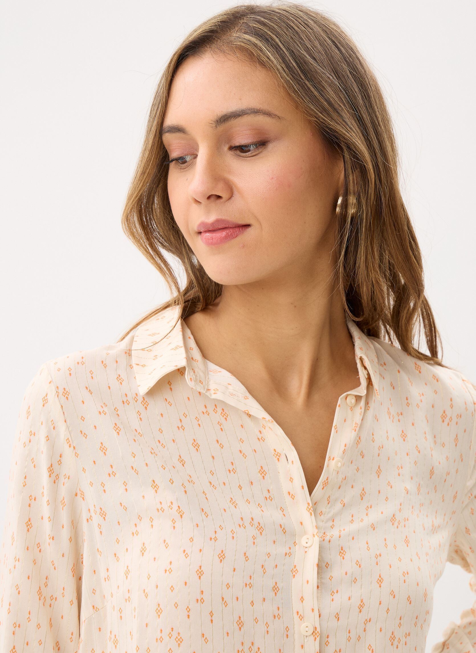Langarm-Hemden Pcmarijane Ls Shirt Wvn Fc damen beige Pieces Langarm-Hemden Pcmarijane Ls Shirt Wvn Fc damen beige Birch