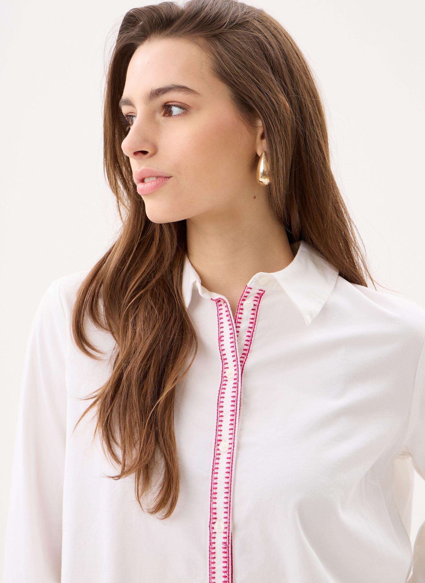 Langarm-Hemden Pcroux Ls Wvn Shirt Fc damen weiß Pieces Langarm-Hemden Pcroux Ls Wvn Shirt Fc damen weiß Bright white