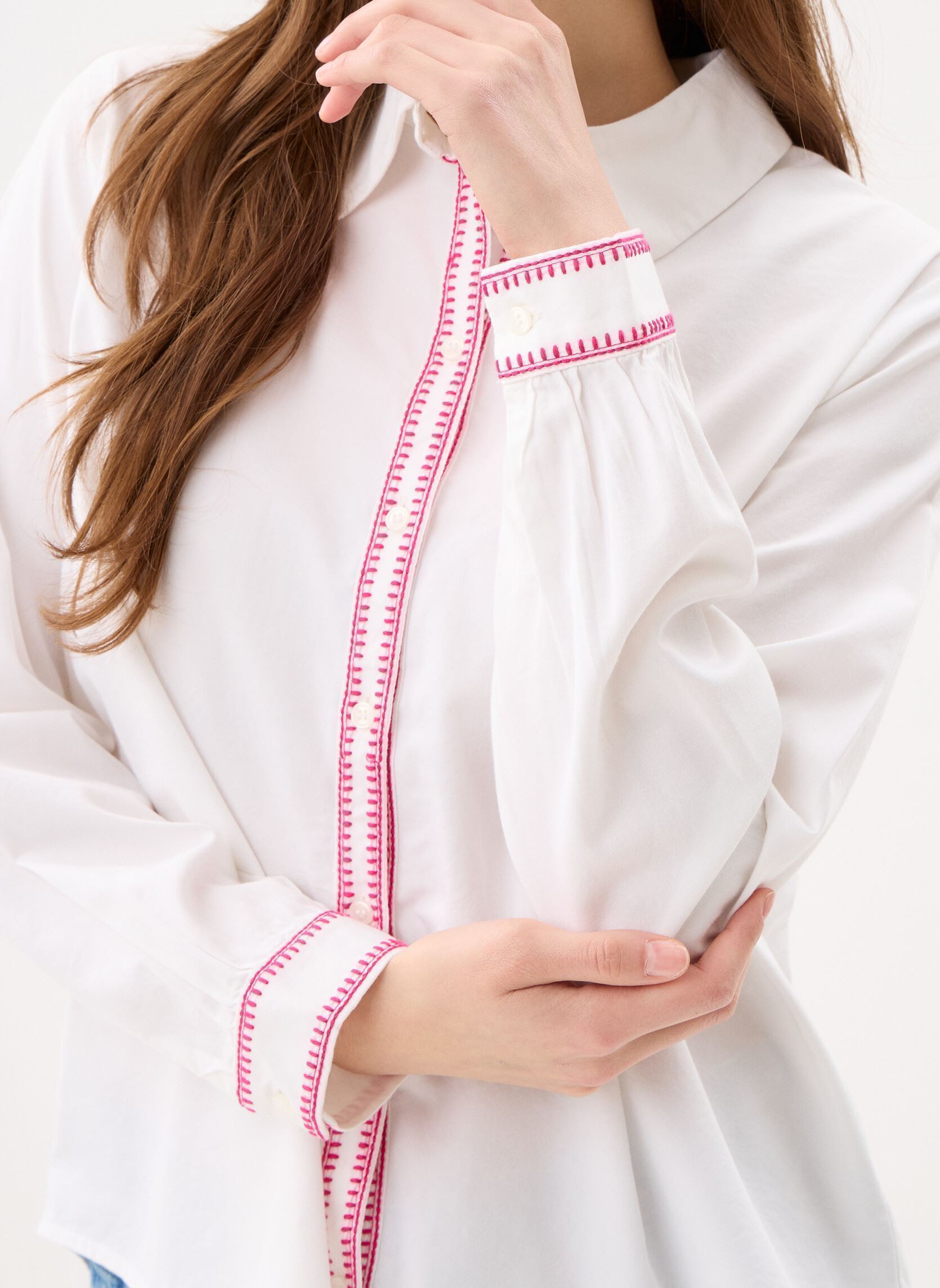 Langarm-Hemden Pcroux Ls Wvn Shirt Fc damen weiß Pieces Langarm-Hemden Pcroux Ls Wvn Shirt Fc damen weiß Bright white