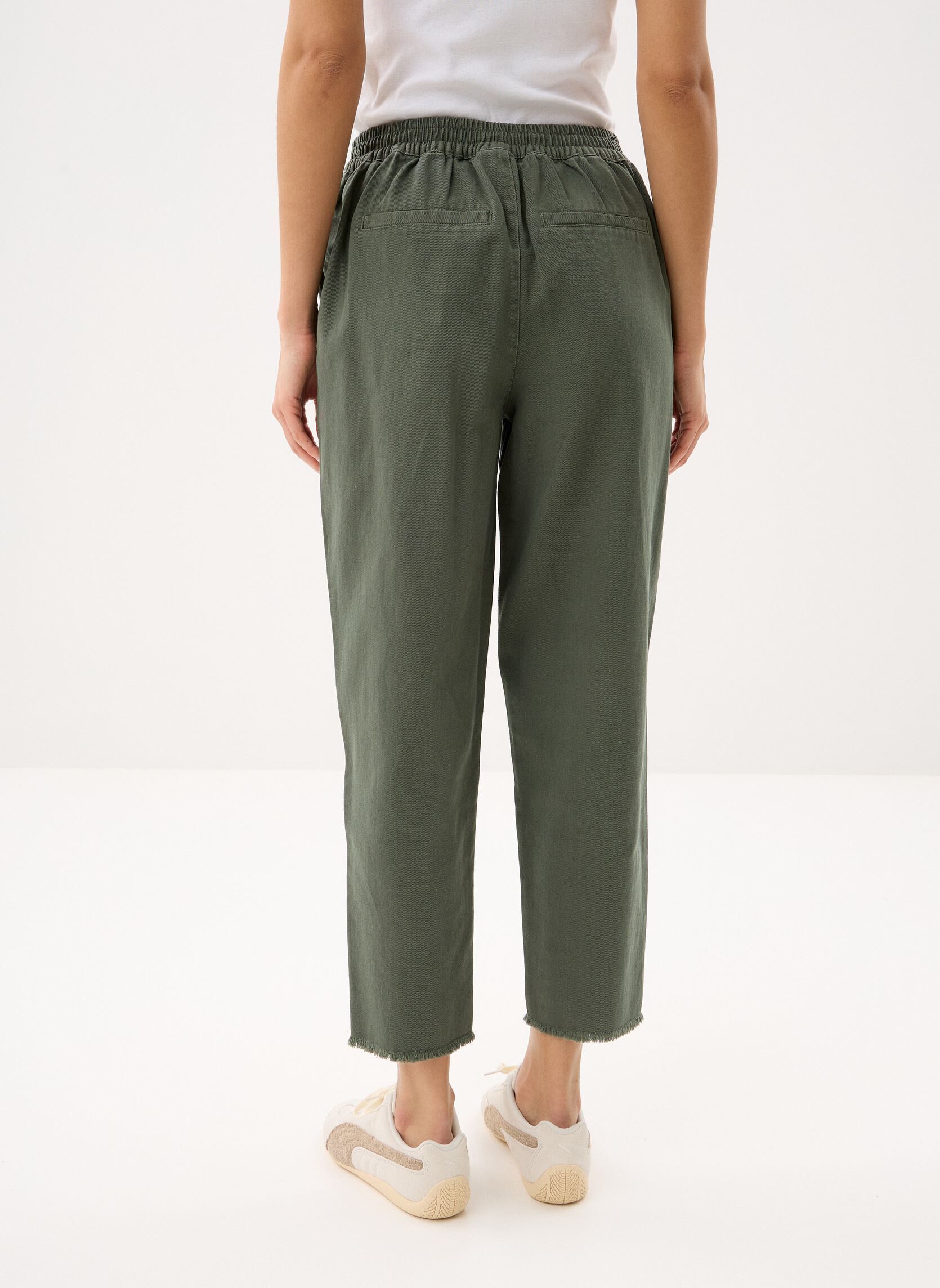 Pantalons droit Pcsally Hw Ankle Pants Wvn Fc femme vert Pieces Pantalons droit Pcsally Hw Ankle Pants Wvn Fc femme vert KALAMATA