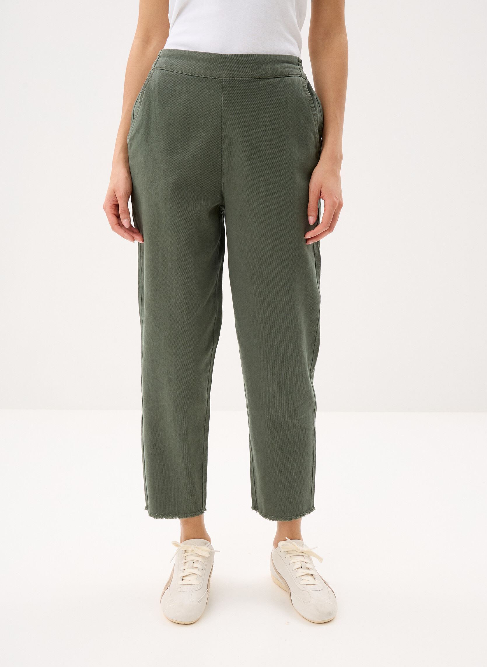 Pantalons droit Pcsally Hw Ankle Pants Wvn Fc femme vert Pieces Pantalons droit Pcsally Hw Ankle Pants Wvn Fc femme vert KALAMATA