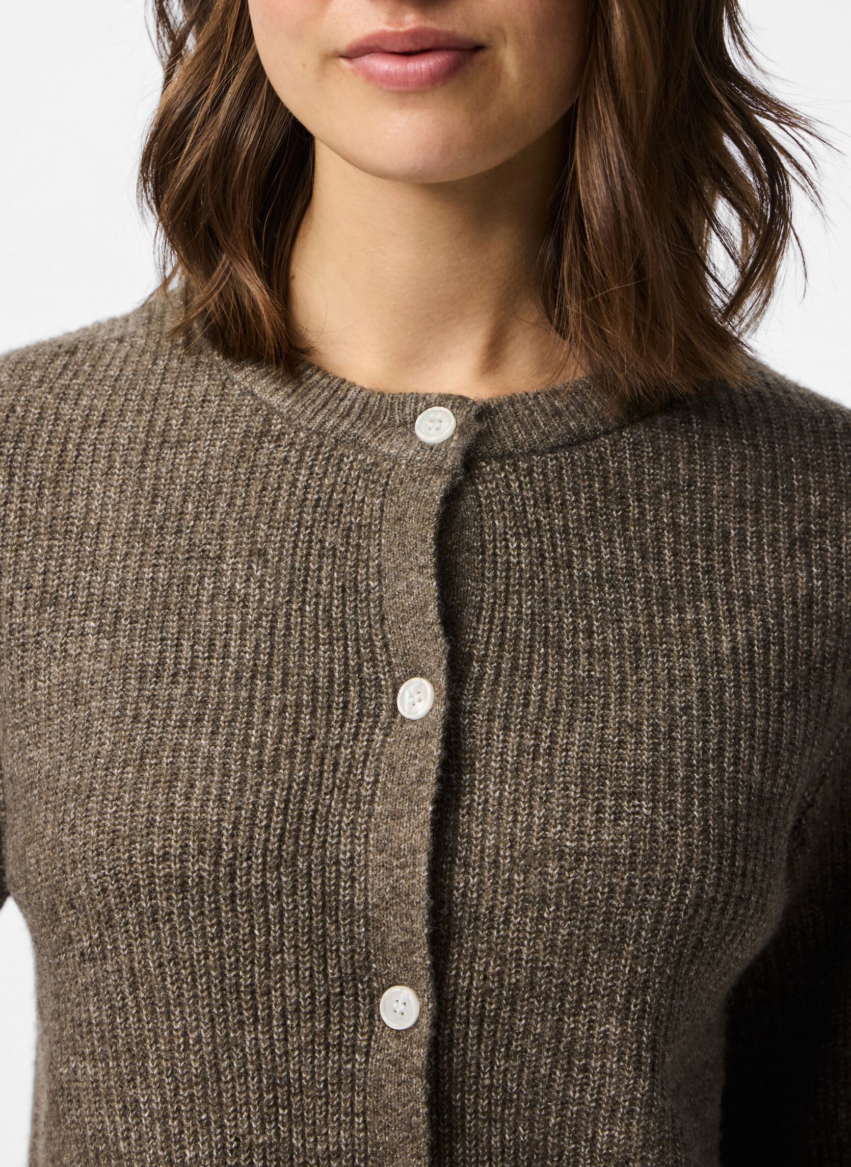 Pullover Pcsilly Ss O-Neck Knit Cardigan Noos Bc damen braun Pieces Pullover Pcsilly Ss O-Neck Knit Cardigan Noos Bc damen braun morel