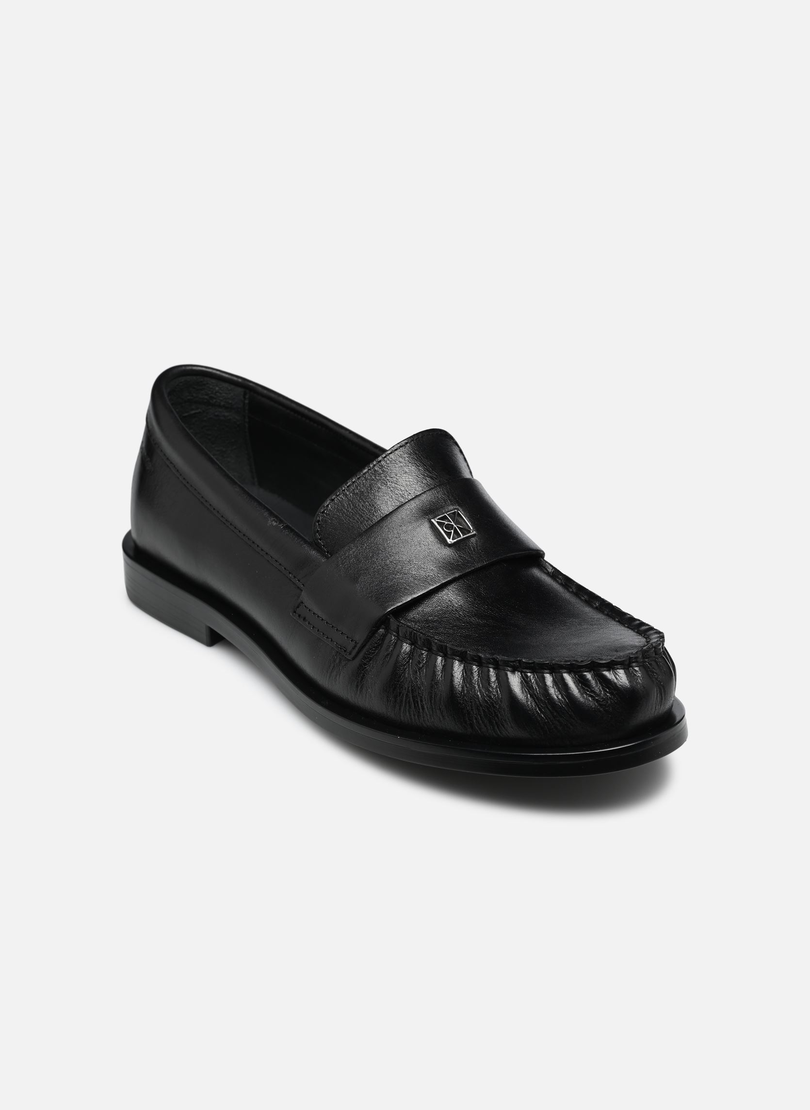 Mocassins Calvin Klein ROUND LOAFER LTH HDW pour Femme - vue 1