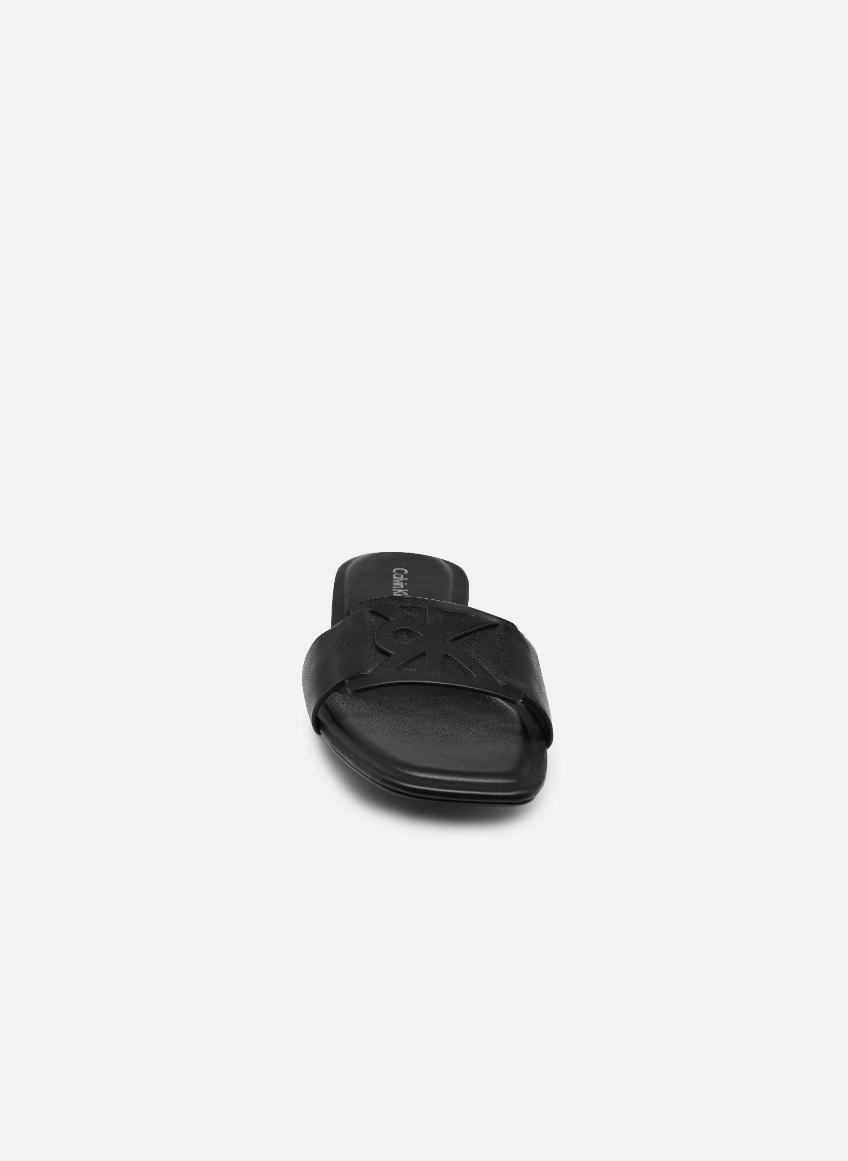 Pantoletten und Clogs SQUARE FLAT SANDAL E damen schwarz Calvin Klein Pantoletten und Clogs SQUARE FLAT SANDAL E damen schwarz BLACK