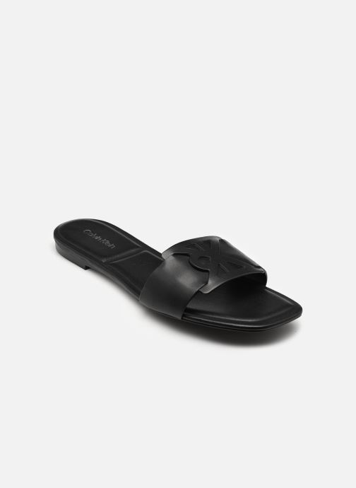 Calvin Klein Mules et sabots SQUARE FLAT SANDAL E femme noir