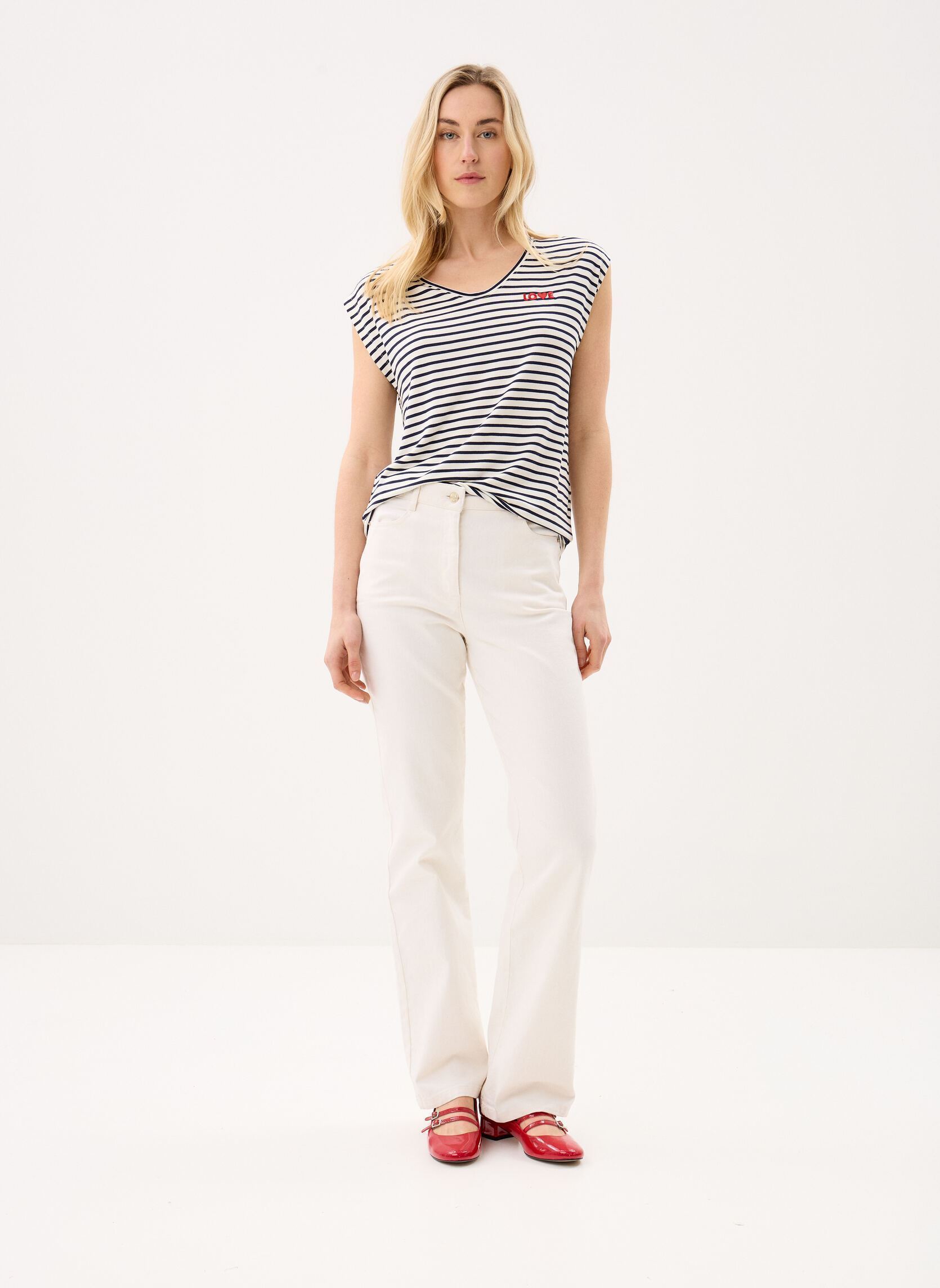 Tee-shirts manches courtes Pcbillo Emb Jrs Tee Bc femme bleu Pieces Tee-shirts manches courtes Pcbillo Emb Jrs Tee Bc femme bleu Maritime Blue
