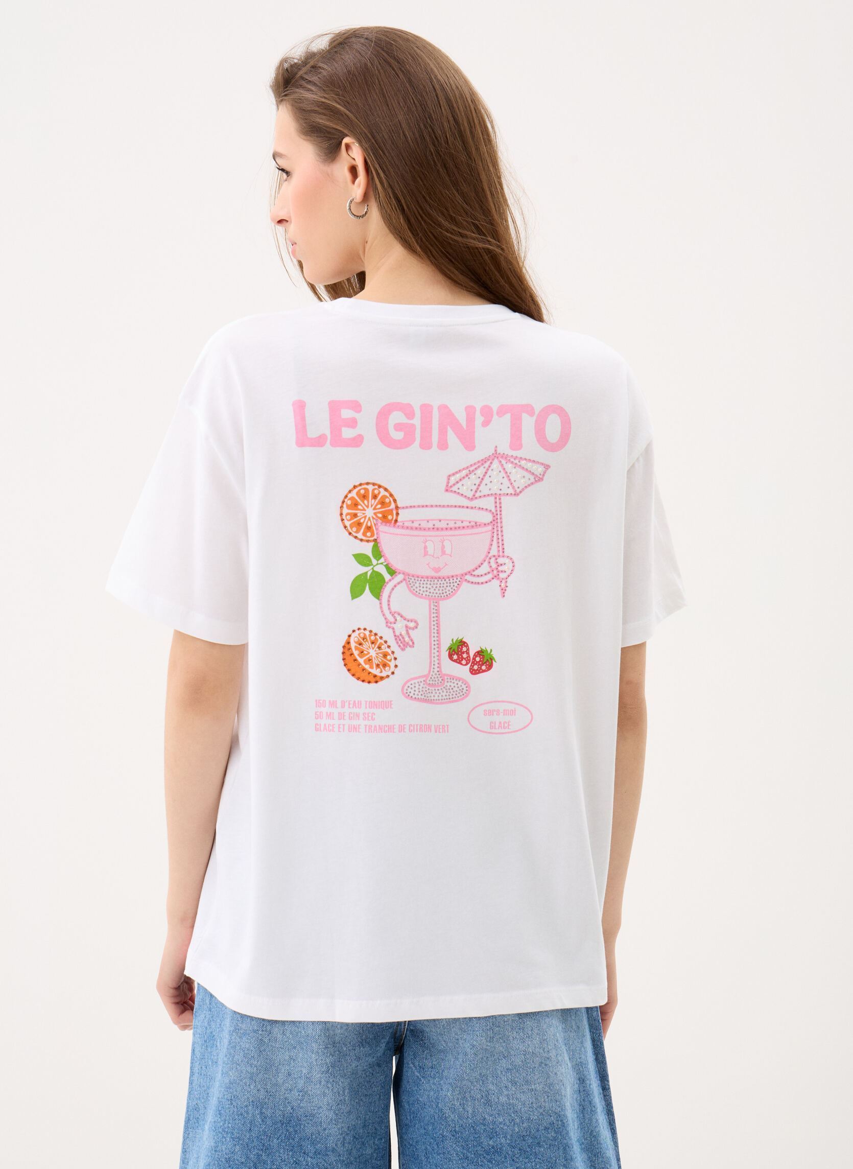Tee-shirts manches courtes Pcgrink Ss Printed T-Shirt Jrs Bc femme blanc Pieces Tee-shirts manches courtes Pcgrink Ss Printed T-Shirt Jrs Bc femme blanc Bright white