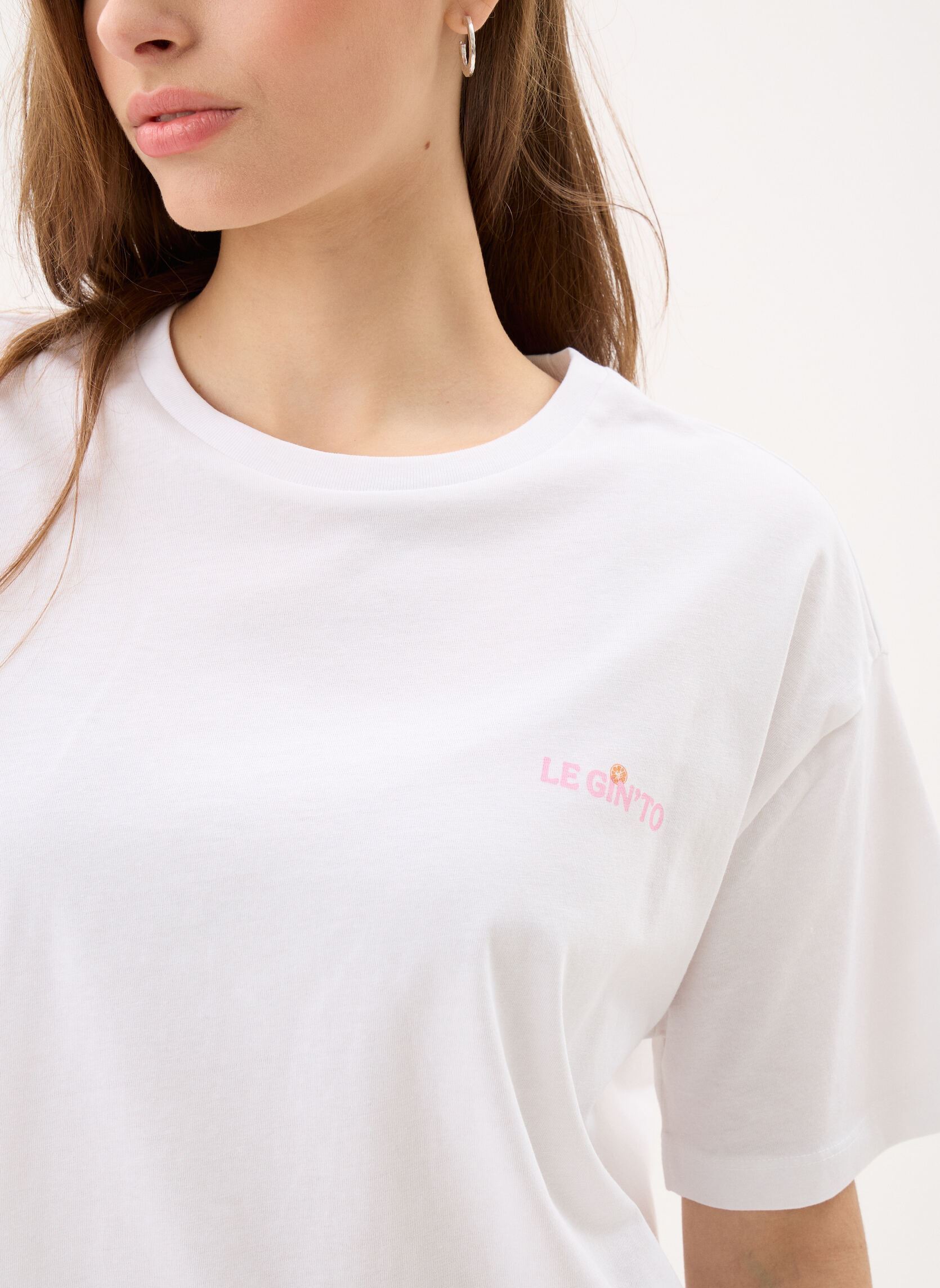Tee-shirts manches courtes Pcgrink Ss Printed T-Shirt Jrs Bc femme blanc Pieces Tee-shirts manches courtes Pcgrink Ss Printed T-Shirt Jrs Bc femme blanc Bright white