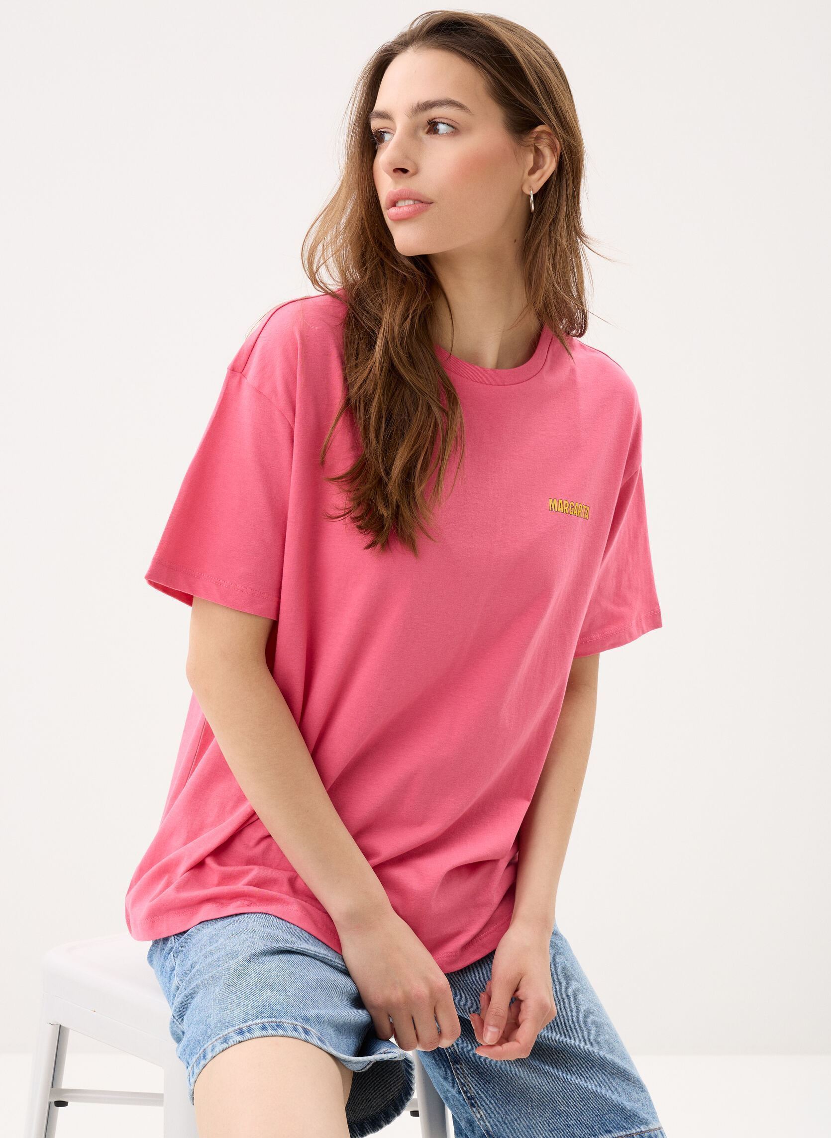 Tee-shirts manches courtes Pcgrink Ss Printed T-Shirt Jrs Bc femme orange Pieces Tee-shirts manches courtes Pcgrink Ss Printed T-Shirt Jrs Bc femme orange Fruit Dove