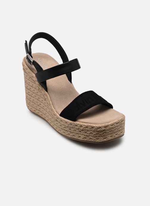 Calvin Klein Sandales de plage WEDGE ESPAD 70 WEBBI femme noir
