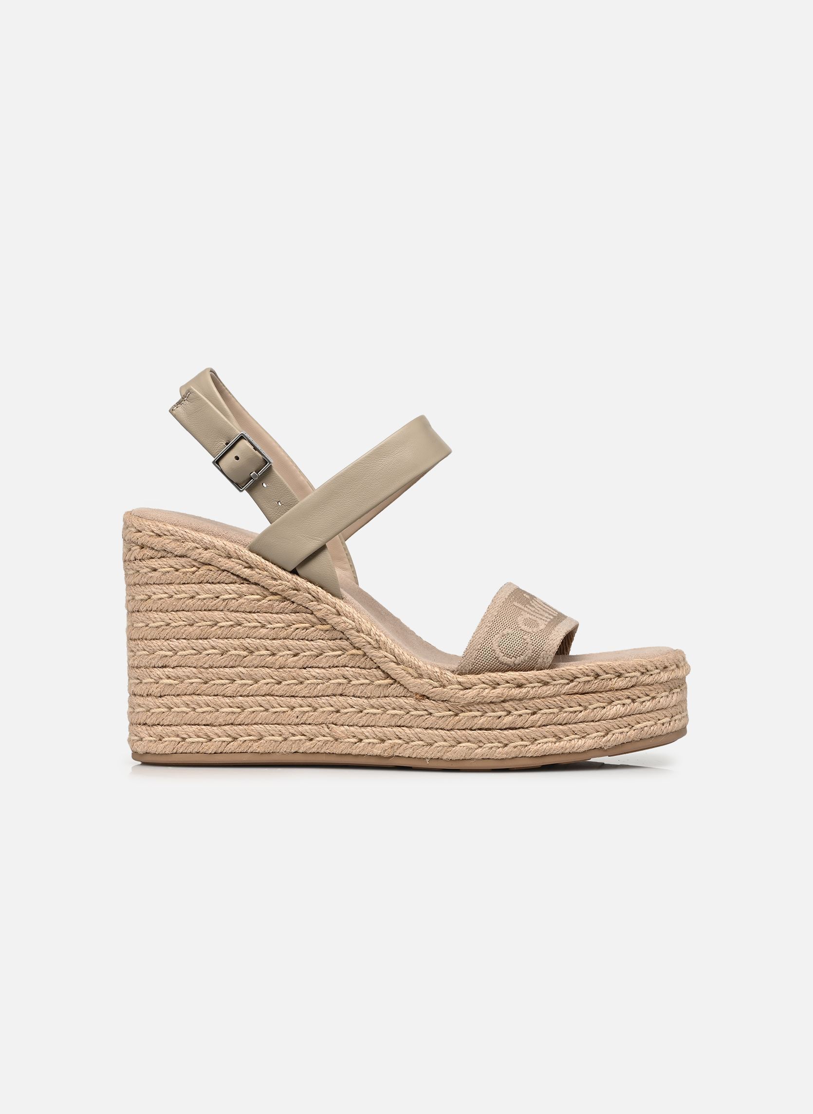Strandsandalen WEDGE ESPAD 70 WEBBI damen grau Calvin Klein Strandsandalen WEDGE ESPAD 70 WEBBI damen grau Grey