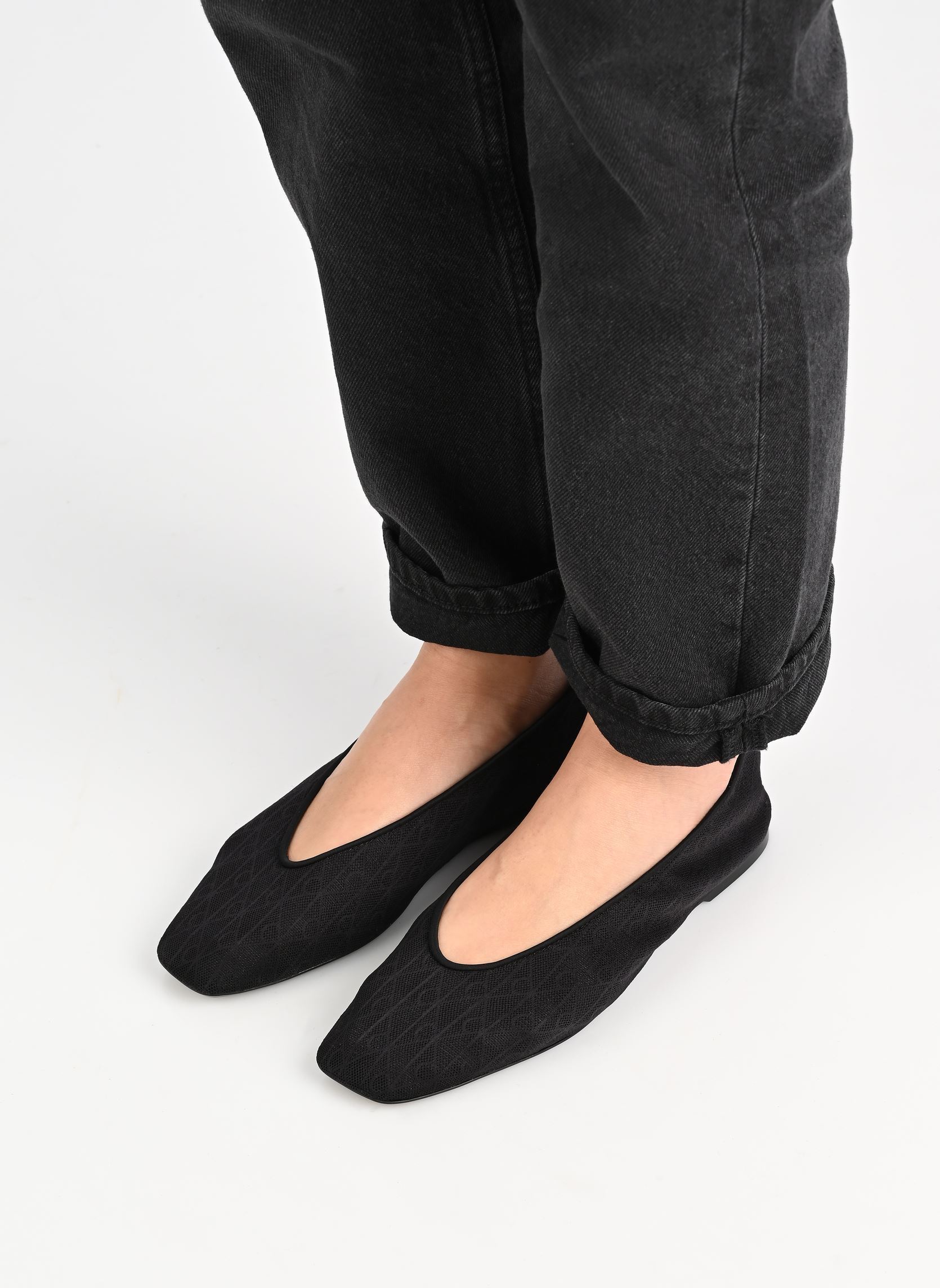 Strandsandalen SQUARE BALLERINA AOP damen schwarz Calvin Klein Strandsandalen SQUARE BALLERINA AOP damen schwarz Black