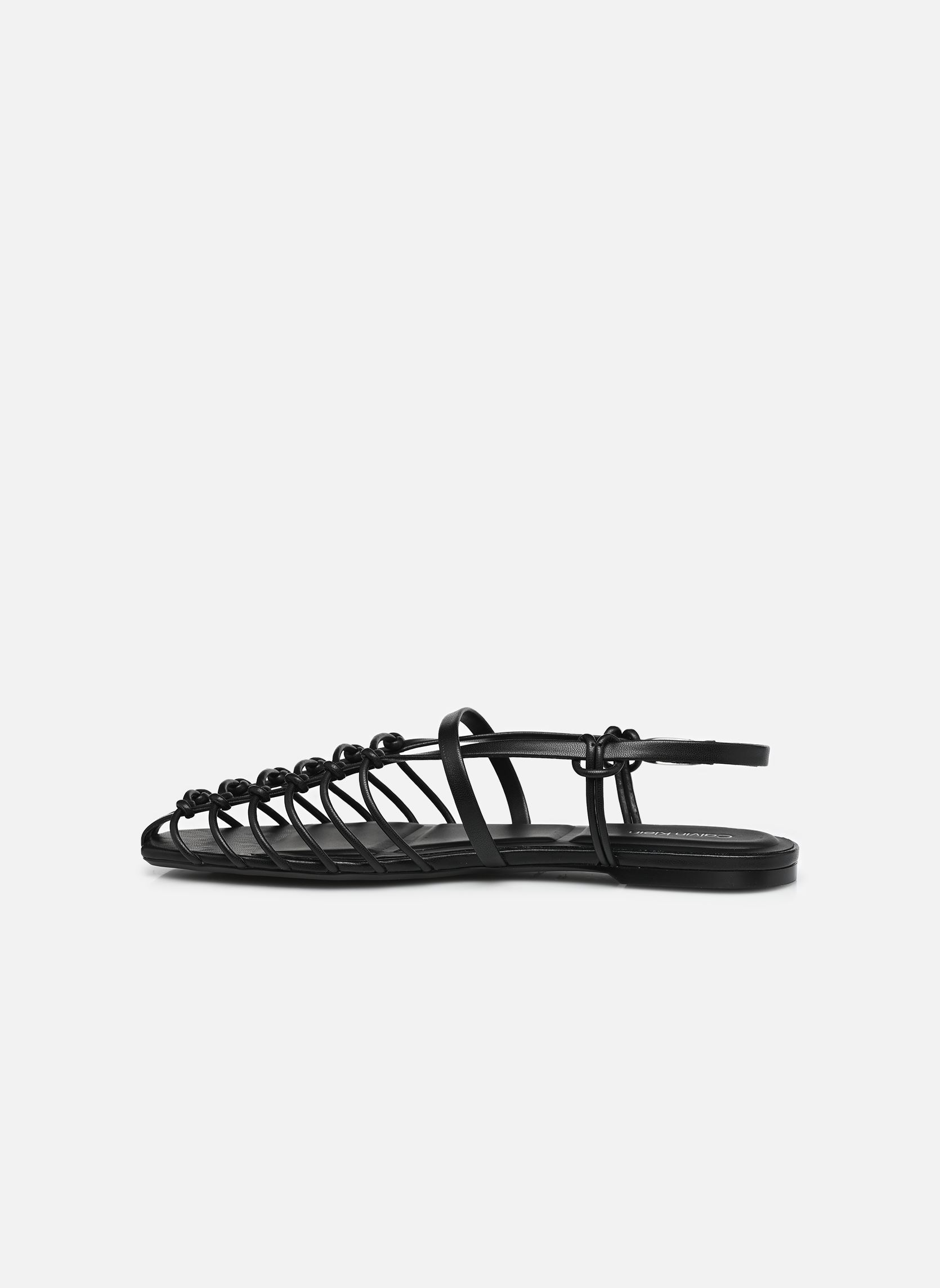 Sandales de plage SQUARE BALLERINA STR femme noir Calvin Klein Sandales de plage SQUARE BALLERINA STR femme noir BLACK