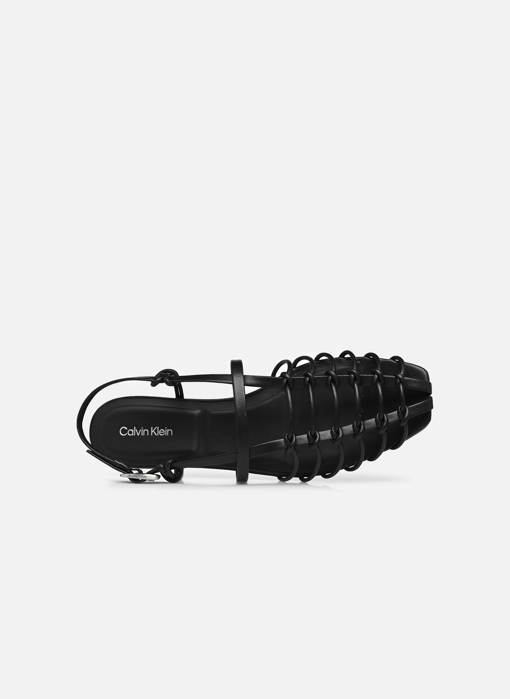Sandales de plage SQUARE BALLERINA STR femme noir Calvin Klein Sandales de plage SQUARE BALLERINA STR femme noir BLACK