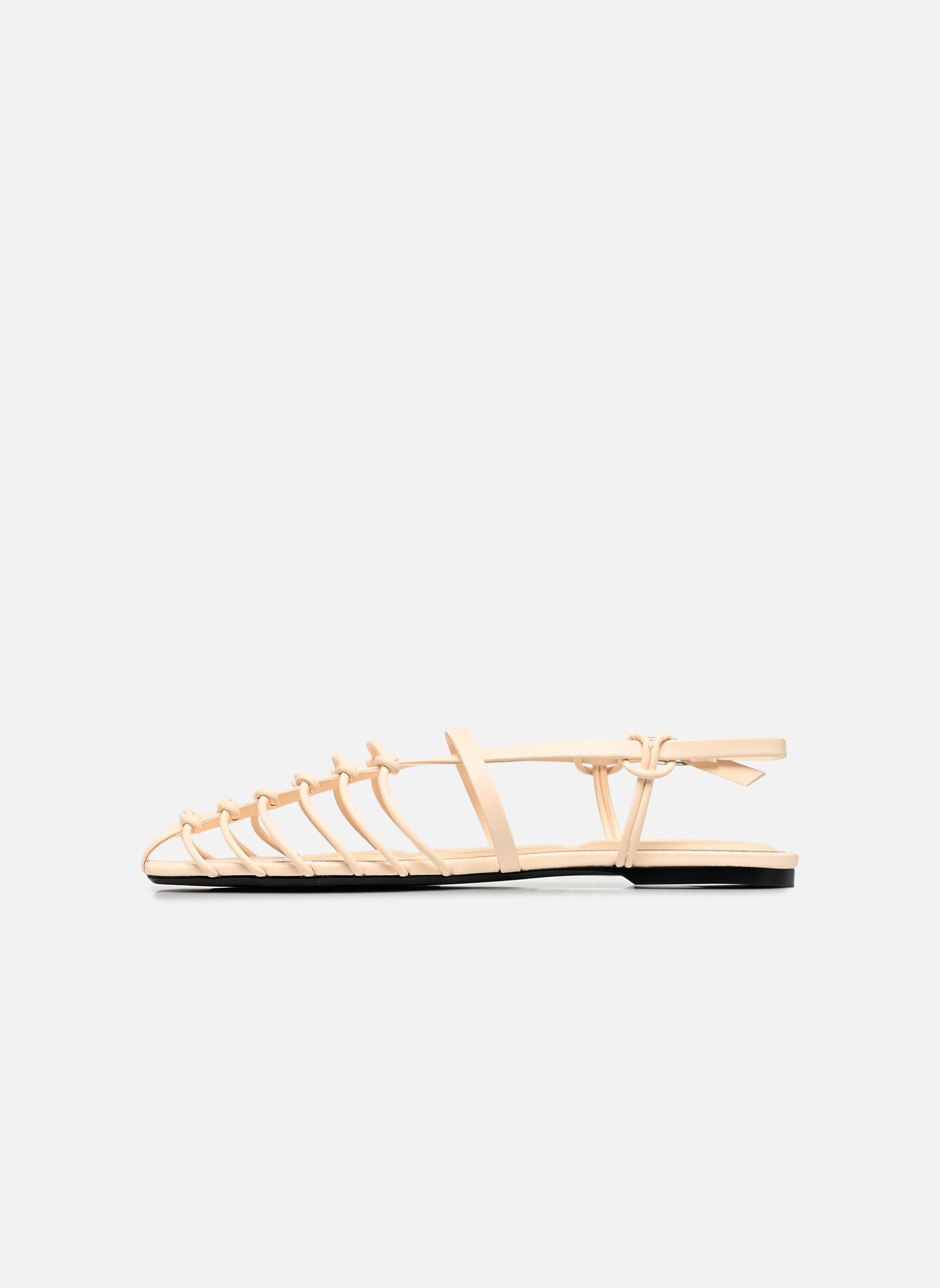 Strandsandalen SQUARE BALLERINA STR damen beige Calvin Klein Strandsandalen SQUARE BALLERINA STR damen beige YELLOW