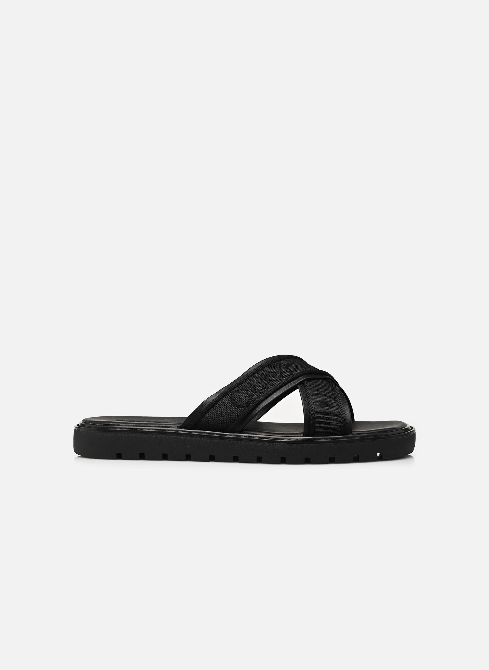 Sandales de bain SQ MOLDED SANDAL XCR homme noir Calvin Klein Sandales de bain SQ MOLDED SANDAL XCR homme noir BLACK 1