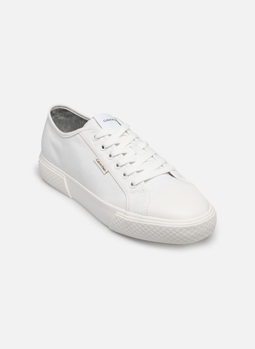 Calvin Klein Baskets toile VULC LACEUP CV homme blanc