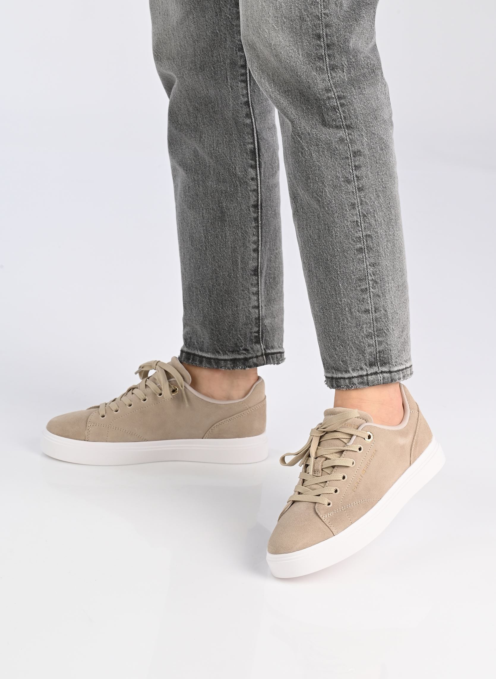 Niedrige Sneaker TH FEMININE CUPSOLE damen grün Tommy Hilfiger Niedrige Sneaker TH FEMININE CUPSOLE damen grün KHAKI