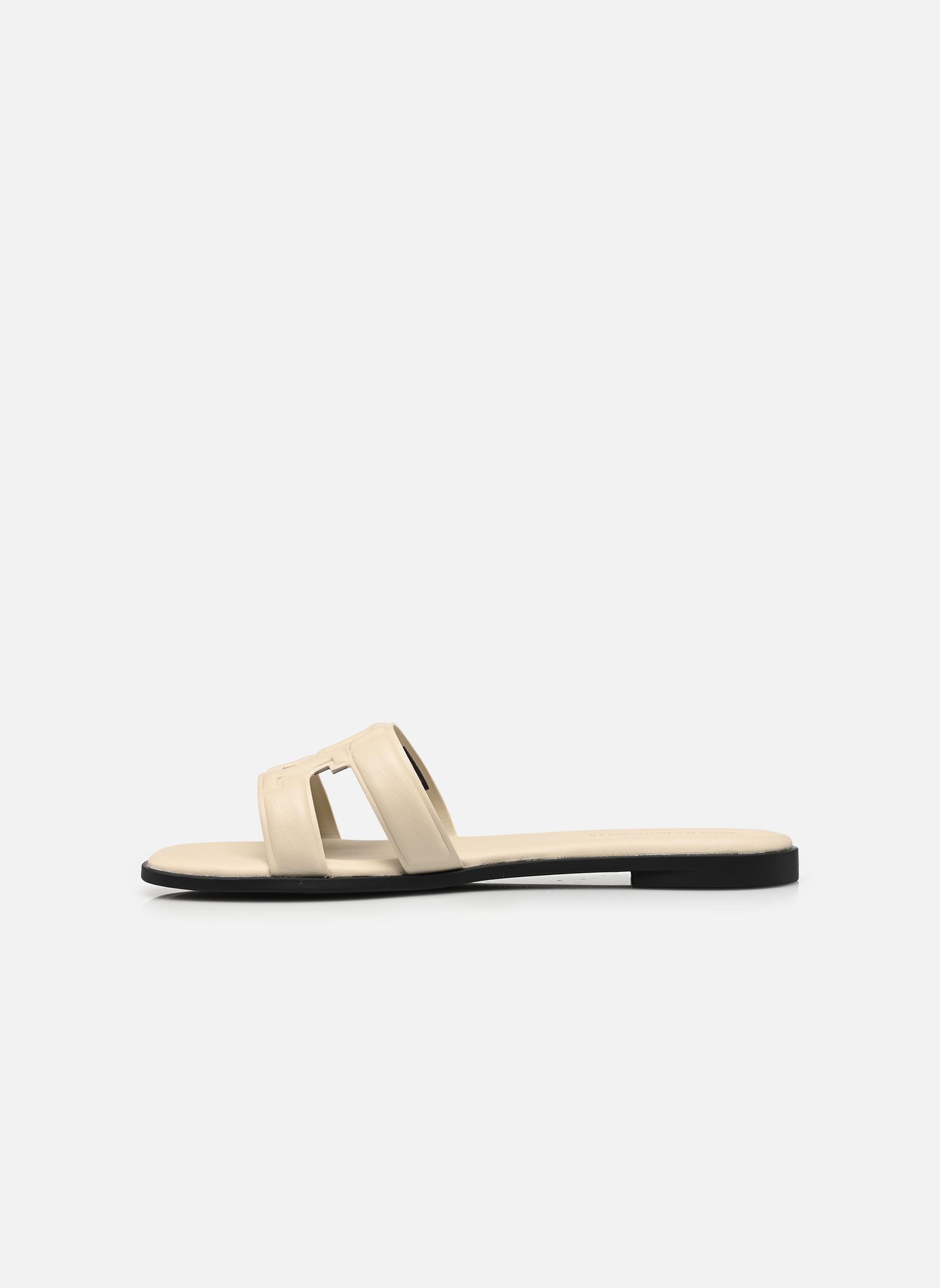 Pantoletten und Clogs TH LOGO STRAP MULE damen weiß Tommy Hilfiger Pantoletten und Clogs TH LOGO STRAP MULE damen weiß BEIGE