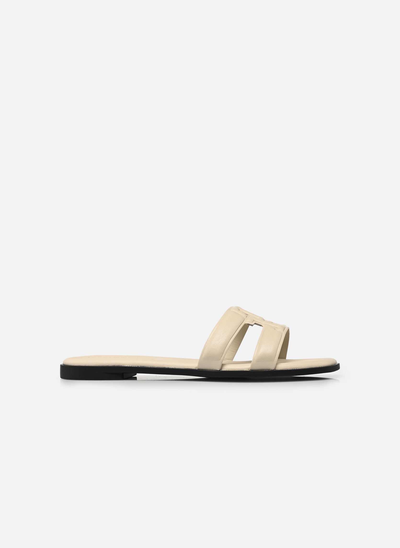 Pantoletten und Clogs TH LOGO STRAP MULE damen weiß Tommy Hilfiger Pantoletten und Clogs TH LOGO STRAP MULE damen weiß BEIGE
