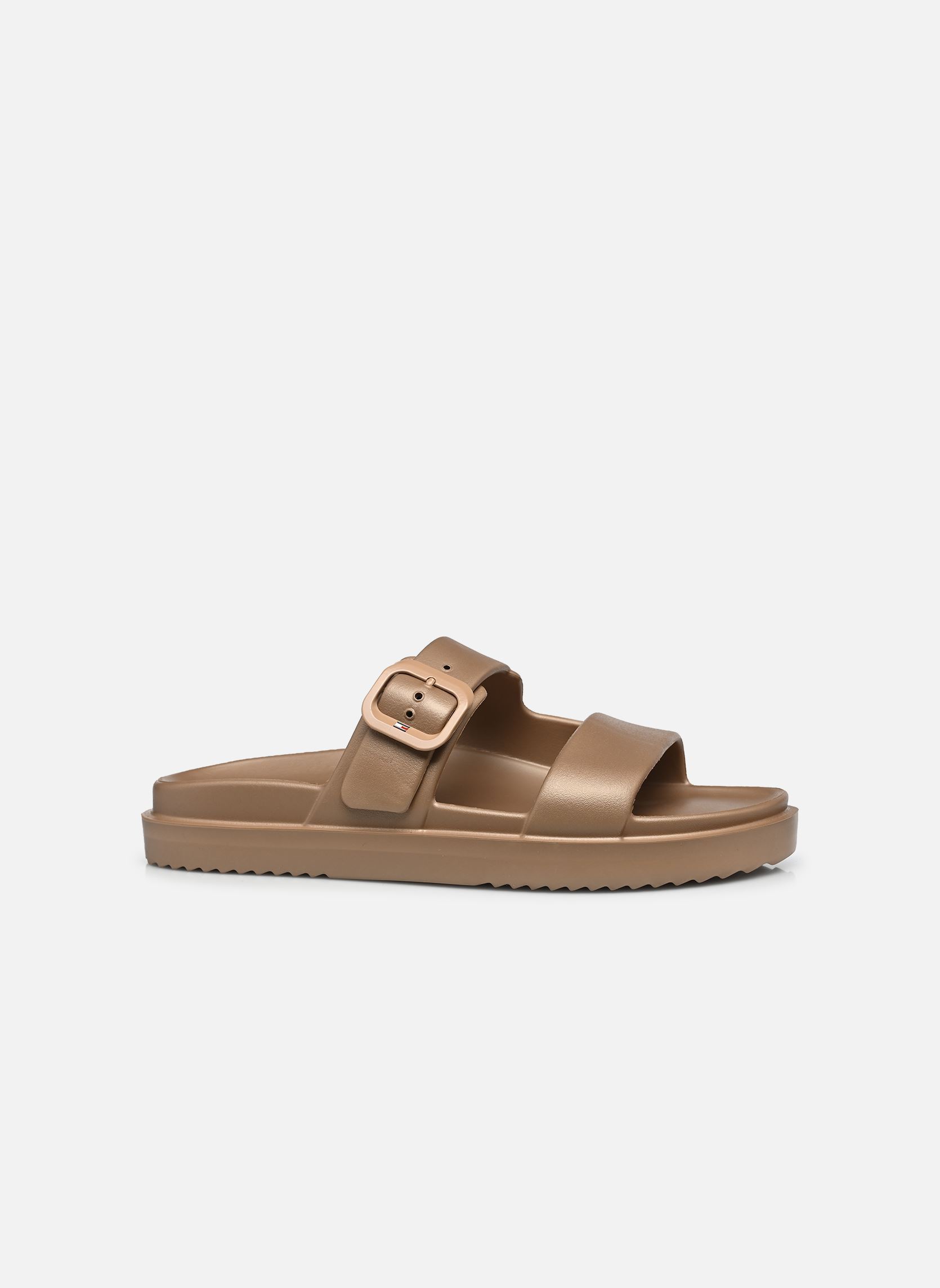 Strandsandalen TH DOUBLE STRAP SAND damen gold und bronze Tommy Hilfiger Strandsandalen TH DOUBLE STRAP SAND damen gold und bronze GOLD