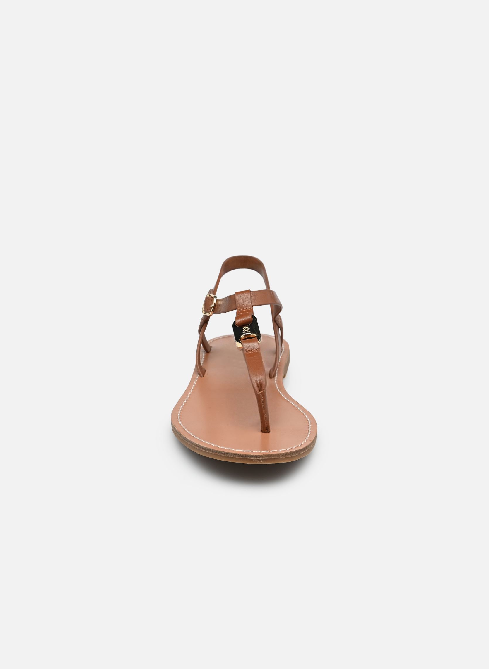 Sandalen LEATHER THONG SANDAL dames bruin Tommy Hilfiger Sandalen LEATHER THONG SANDAL dames bruin BROWN