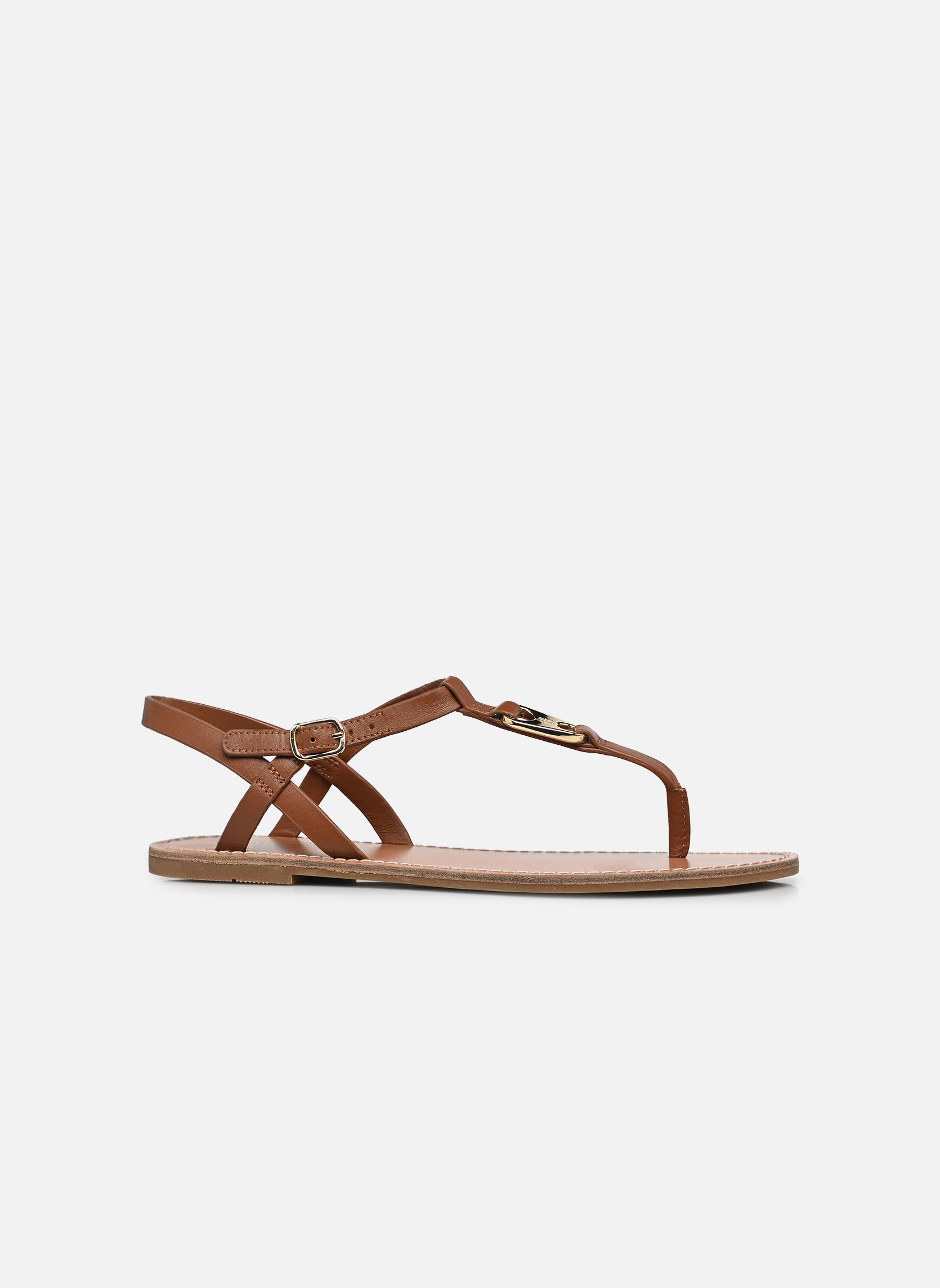 Sandalen LEATHER THONG SANDAL dames bruin Tommy Hilfiger Sandalen LEATHER THONG SANDAL dames bruin BROWN