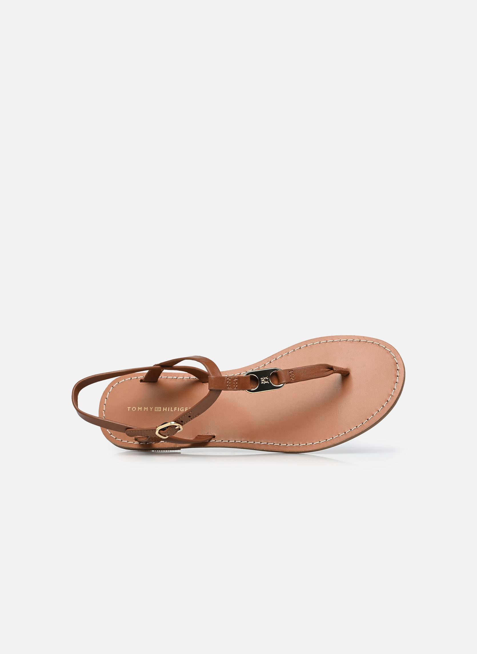 Sandalen LEATHER THONG SANDAL dames bruin Tommy Hilfiger Sandalen LEATHER THONG SANDAL dames bruin BROWN