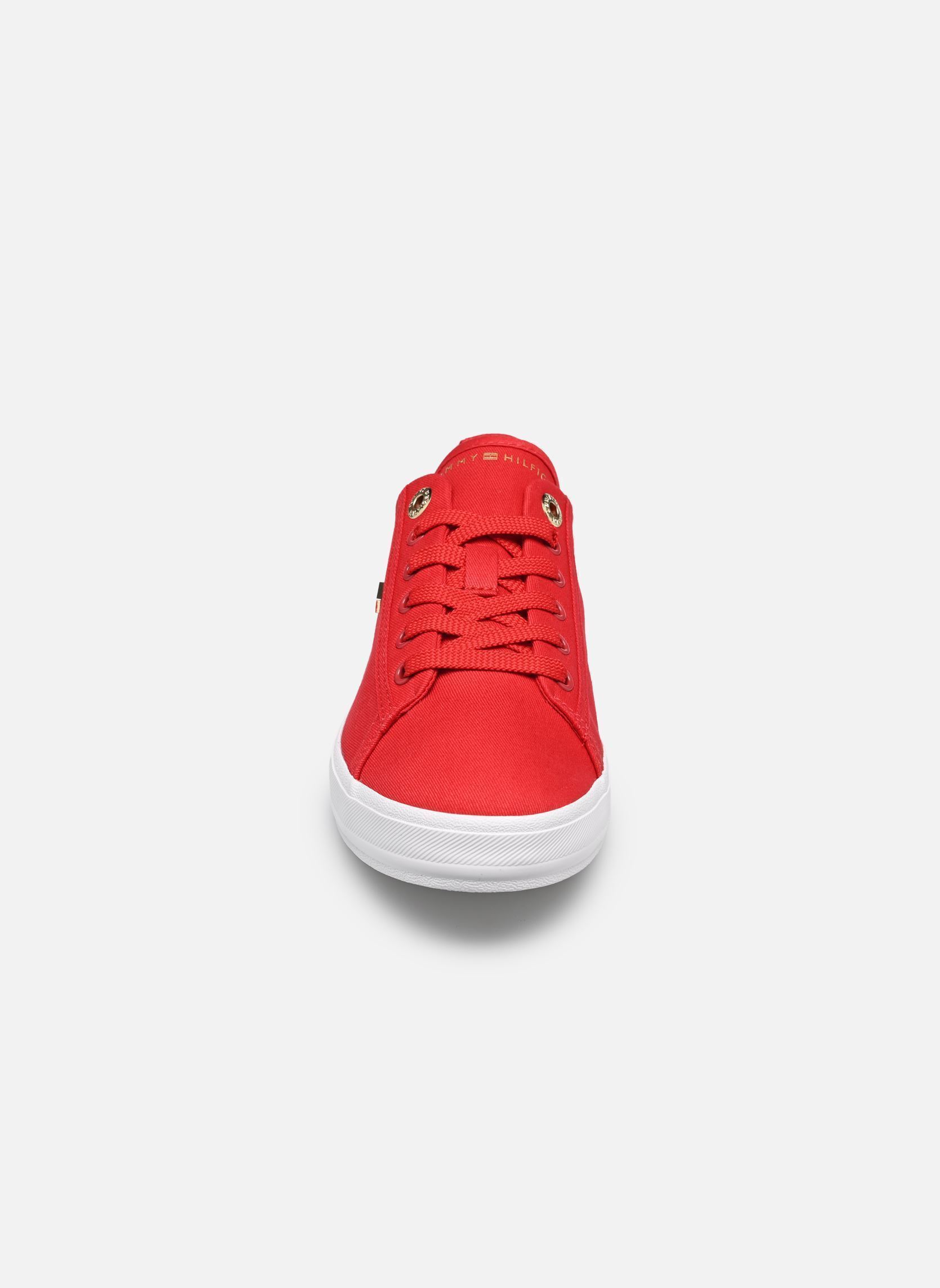 Niedrige Sneaker TH FOXING SNEAKER CA damen rot Tommy Hilfiger Niedrige Sneaker TH FOXING SNEAKER CA damen rot RED