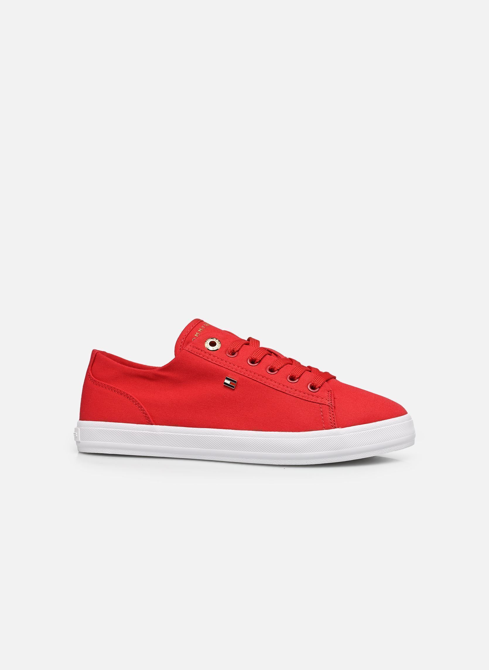 Niedrige Sneaker TH FOXING SNEAKER CA damen rot Tommy Hilfiger Niedrige Sneaker TH FOXING SNEAKER CA damen rot RED