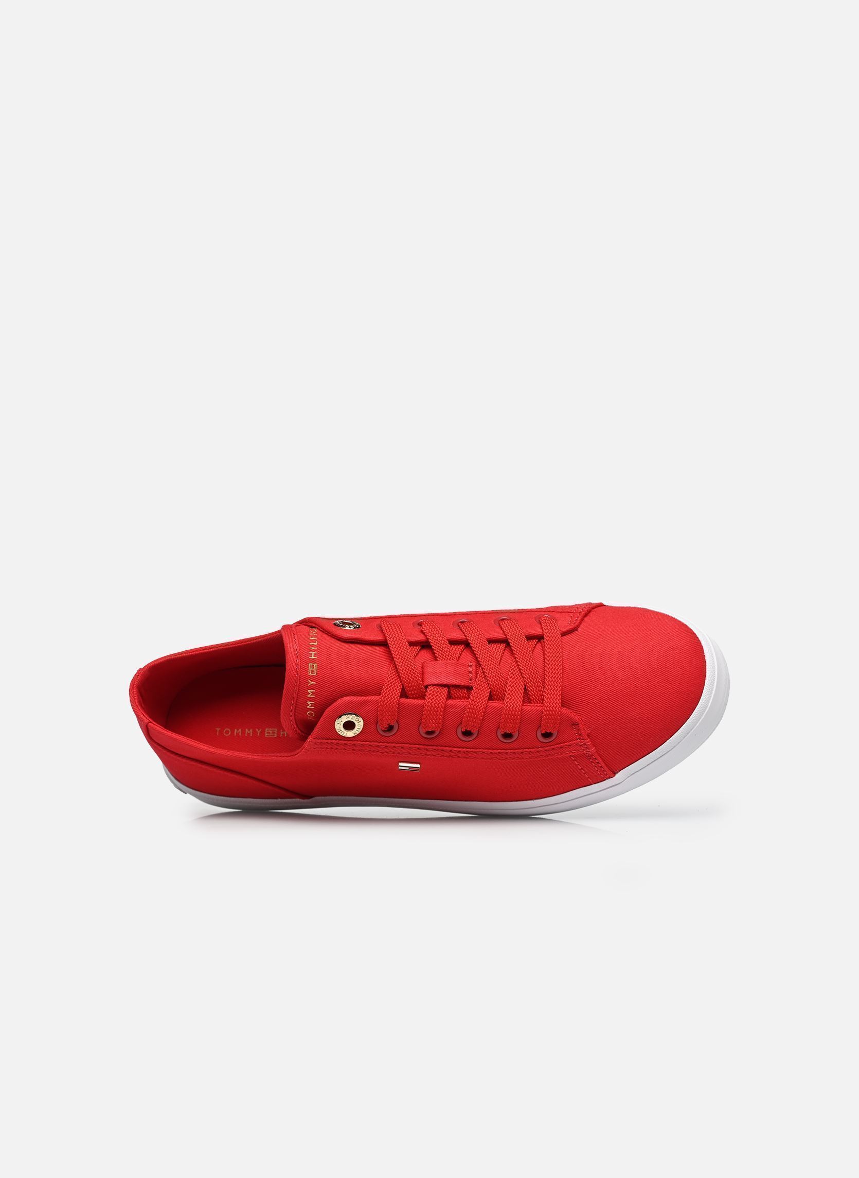 Niedrige Sneaker TH FOXING SNEAKER CA damen rot Tommy Hilfiger Niedrige Sneaker TH FOXING SNEAKER CA damen rot RED