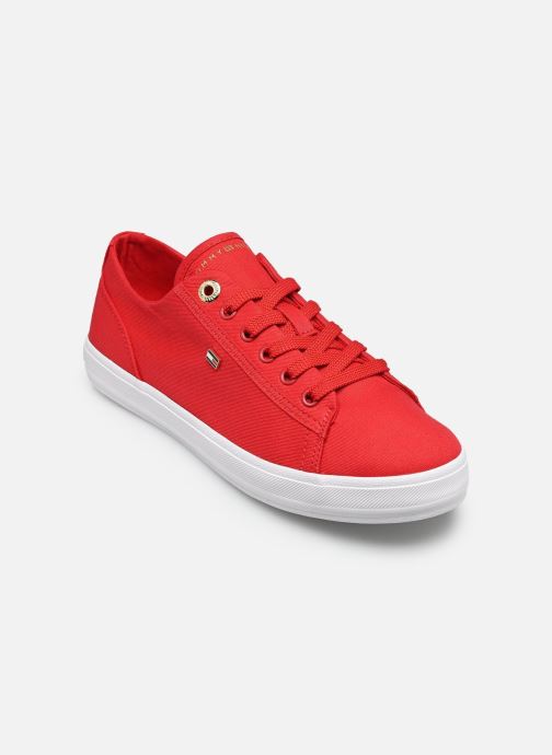 Tommy Hilfiger Lage sneakers TH FOXING SNEAKER CA dames rood