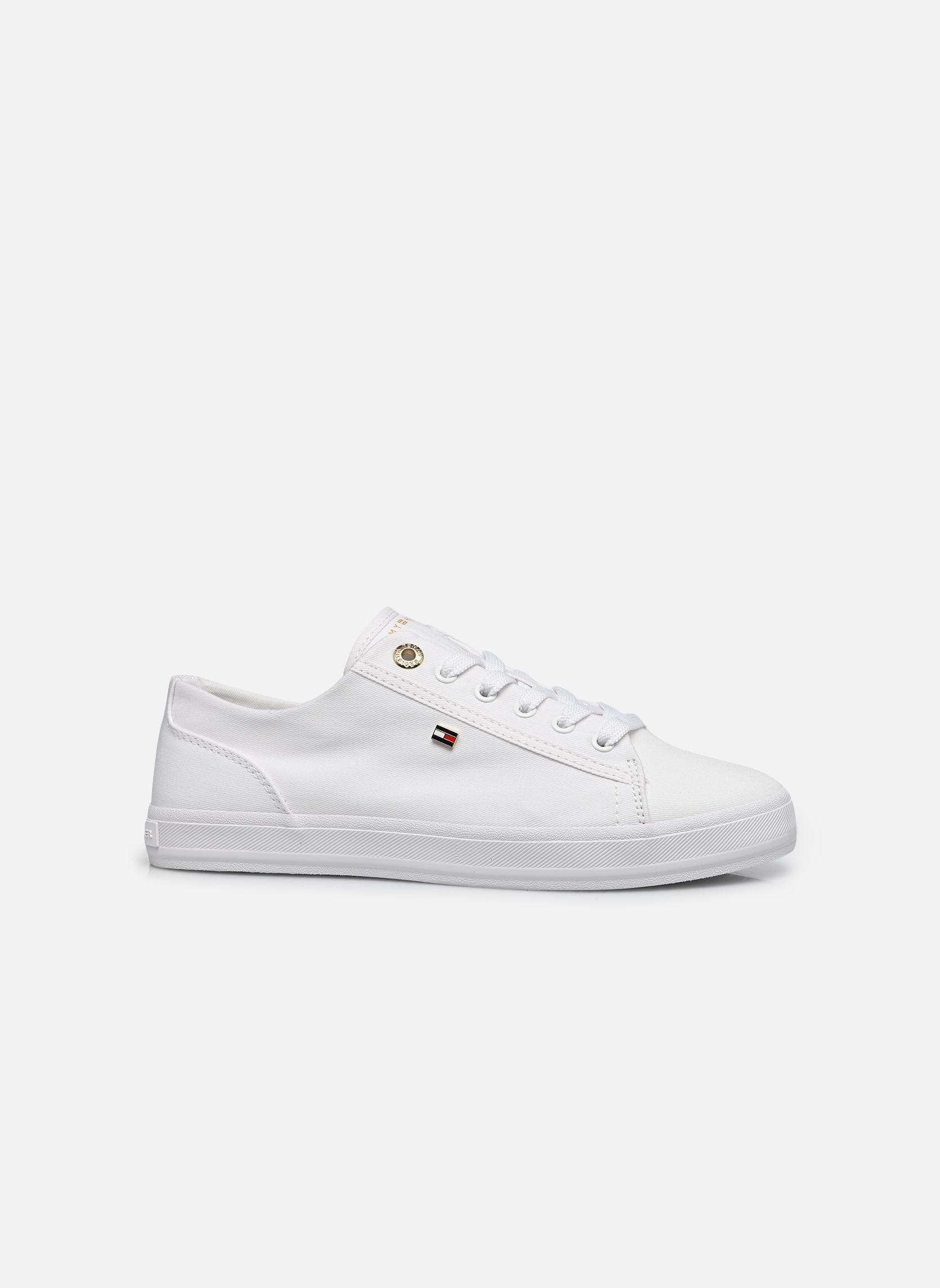 Niedrige Sneaker TH FOXING SNEAKER CA damen weiß Tommy Hilfiger Niedrige Sneaker TH FOXING SNEAKER CA damen weiß WHITE