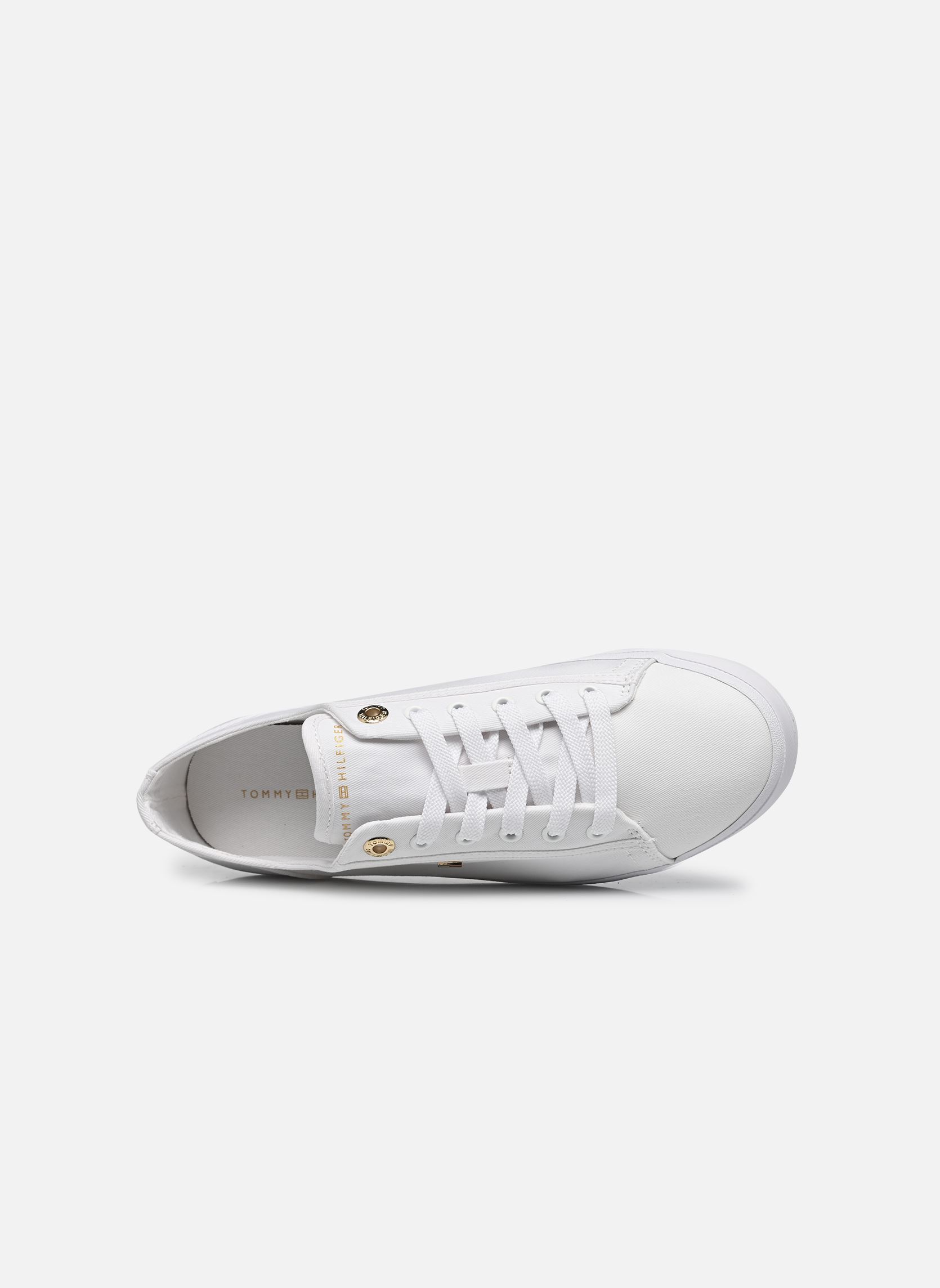 Niedrige Sneaker TH FOXING SNEAKER CA damen weiß Tommy Hilfiger Niedrige Sneaker TH FOXING SNEAKER CA damen weiß WHITE