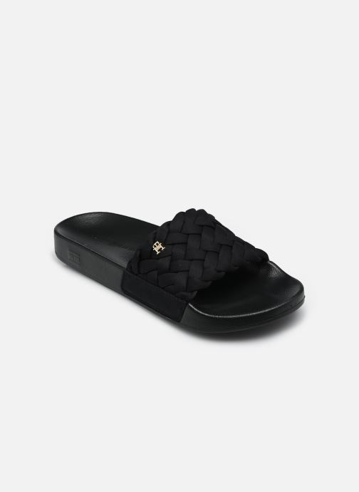 Tommy Hilfiger Strandsandalen TH BRAIDED POOL SLID dames zwart