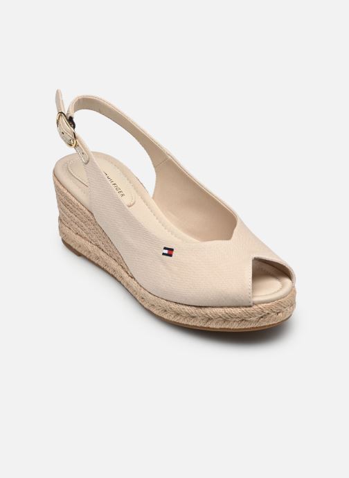 Tommy Hilfiger Espadrilles compensées et plateformes MID WEDGE ESPAD SLIN femme beige
