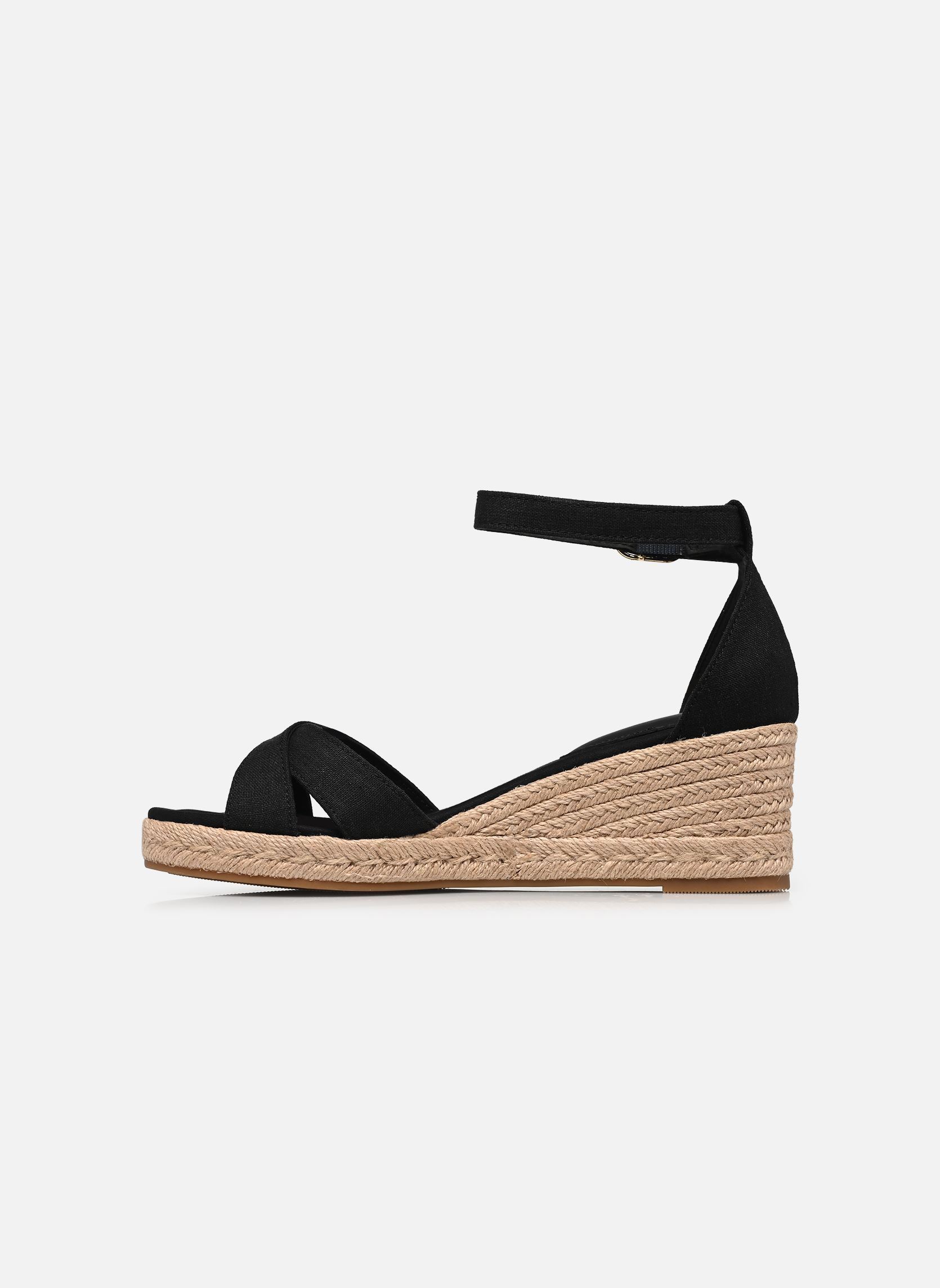 Espadrilles compensées et plateformes MID WEDGE ESPAD X CR femme noir Tommy Hilfiger Espadrilles compensées et plateformes MID WEDGE ESPAD X CR femme noir BLACK