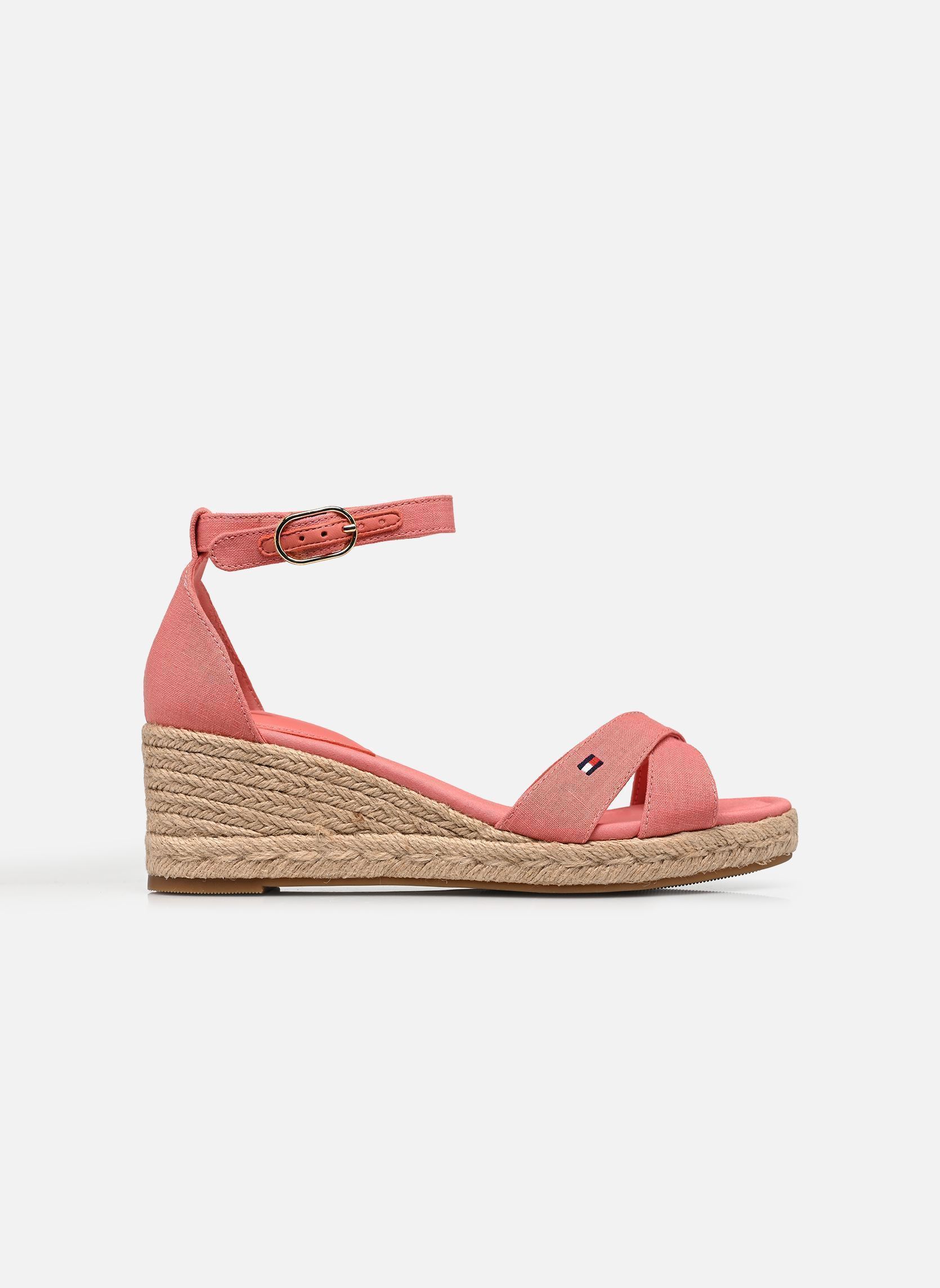 Espadrilles compensées et plateformes MID WEDGE ESPAD X CR femme rose Tommy Hilfiger Espadrilles compensées et plateformes MID WEDGE ESPAD X CR femme rose PINK