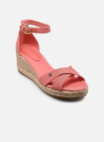 Espadrilles compensées et plateformes MID WEDGE ESPAD X CR femme rose