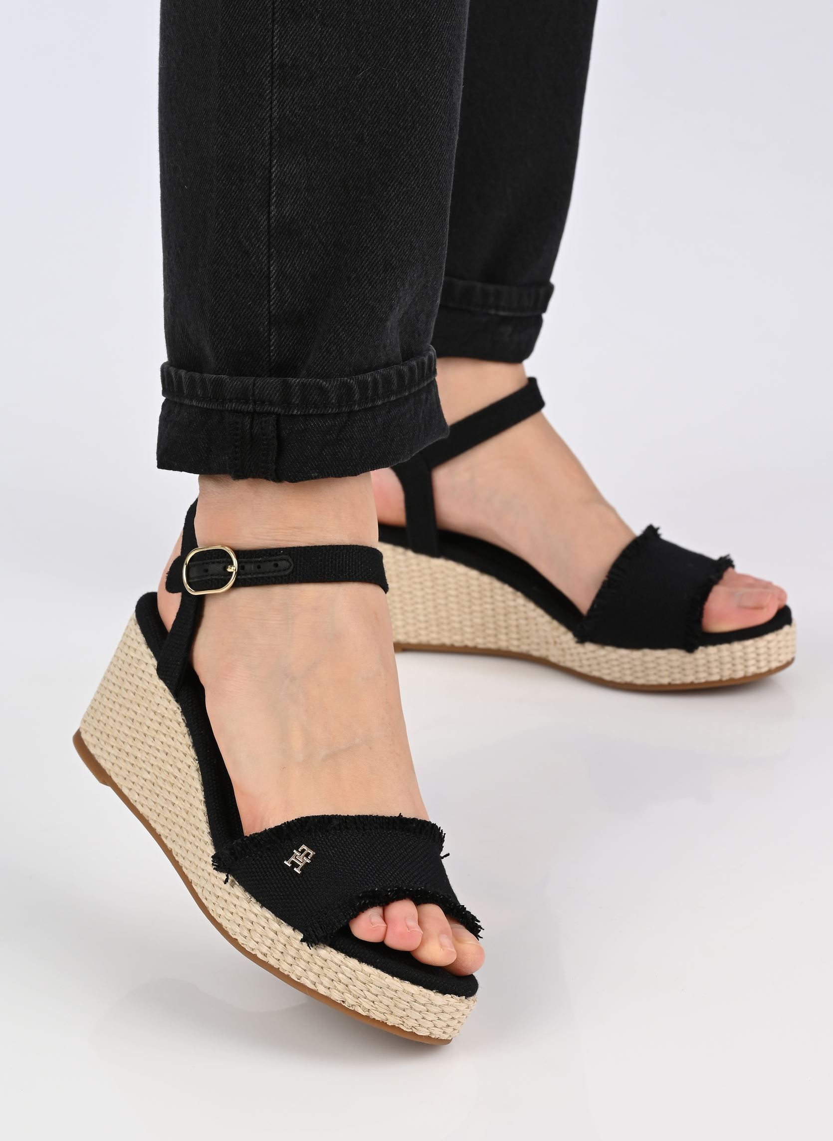 Keil- und Plateau-Espadrilles MID WOVEN WEDGE ESPA damen schwarz Tommy Hilfiger Keil- und Plateau-Espadrilles MID WOVEN WEDGE ESPA damen schwarz BLACK