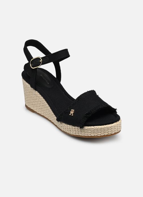 Tommy Hilfiger Espadrilles compensées et plateformes MID WOVEN WEDGE ESPA femme noir