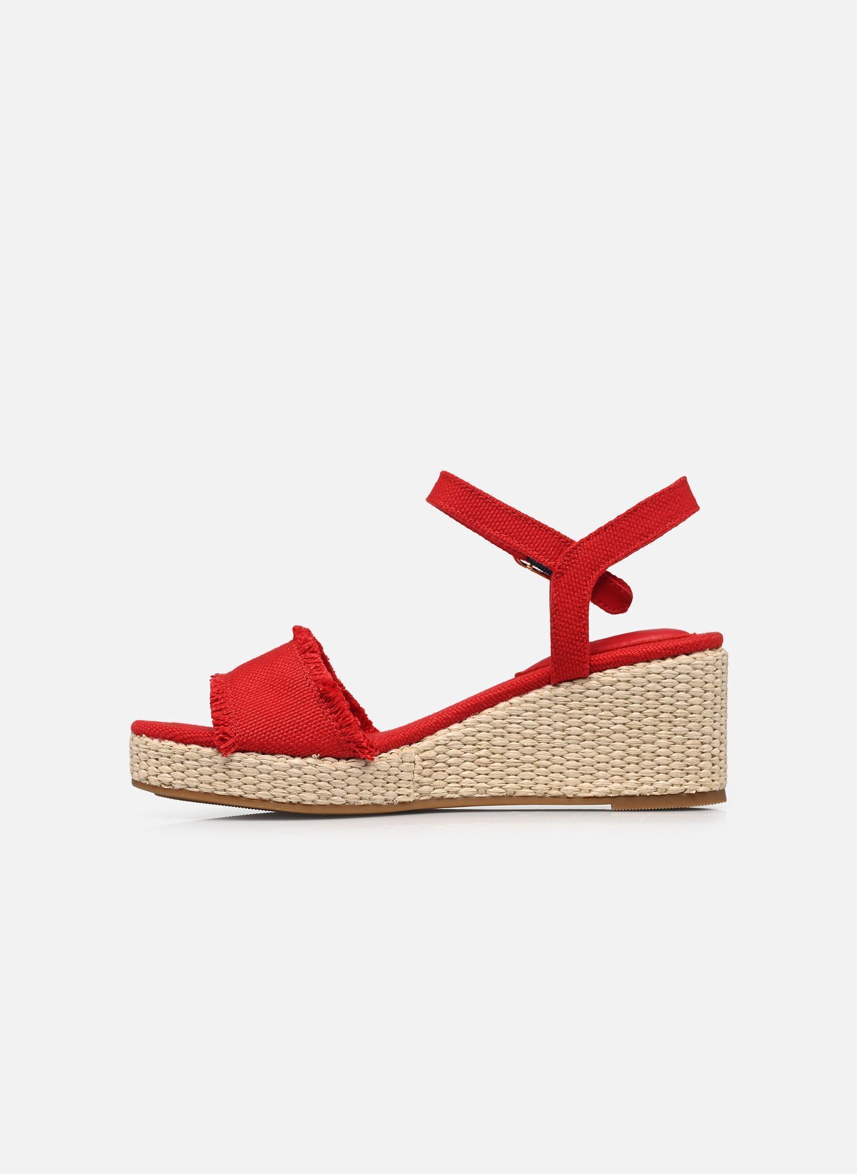 Keil- und Plateau-Espadrilles MID WOVEN WEDGE ESPA damen rot Tommy Hilfiger Keil- und Plateau-Espadrilles MID WOVEN WEDGE ESPA damen rot RED