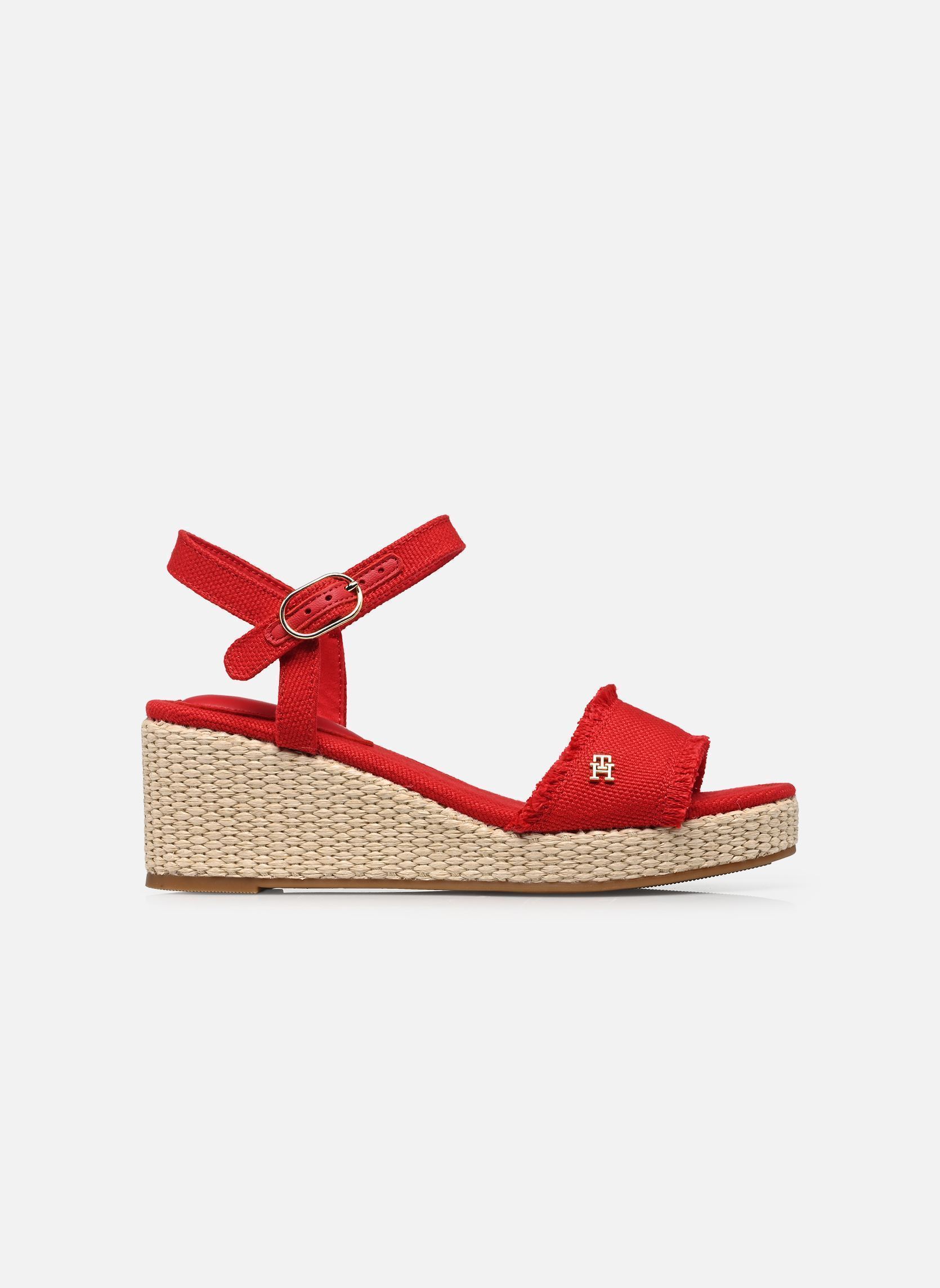 Keil- und Plateau-Espadrilles MID WOVEN WEDGE ESPA damen rot Tommy Hilfiger Keil- und Plateau-Espadrilles MID WOVEN WEDGE ESPA damen rot RED