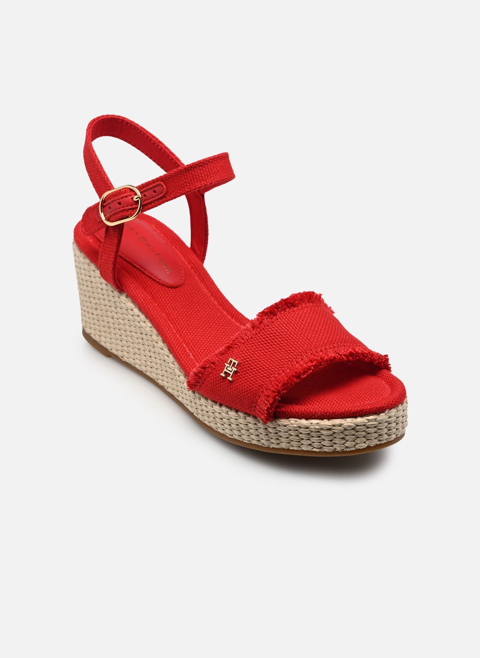 Keil- und Plateau-Espadrilles MID WOVEN WEDGE ESPA damen rot Tommy Hilfiger Keil- und Plateau-Espadrilles MID WOVEN WEDGE ESPA damen rot RED