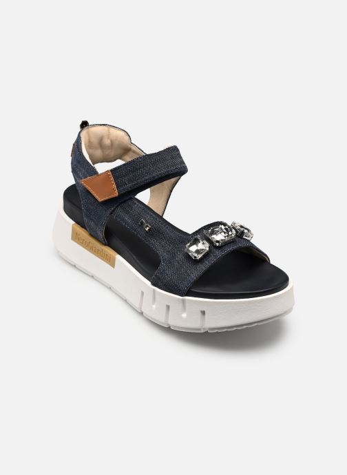 NeroGiardini Keil- und Plateausandalen E513691D damen blau