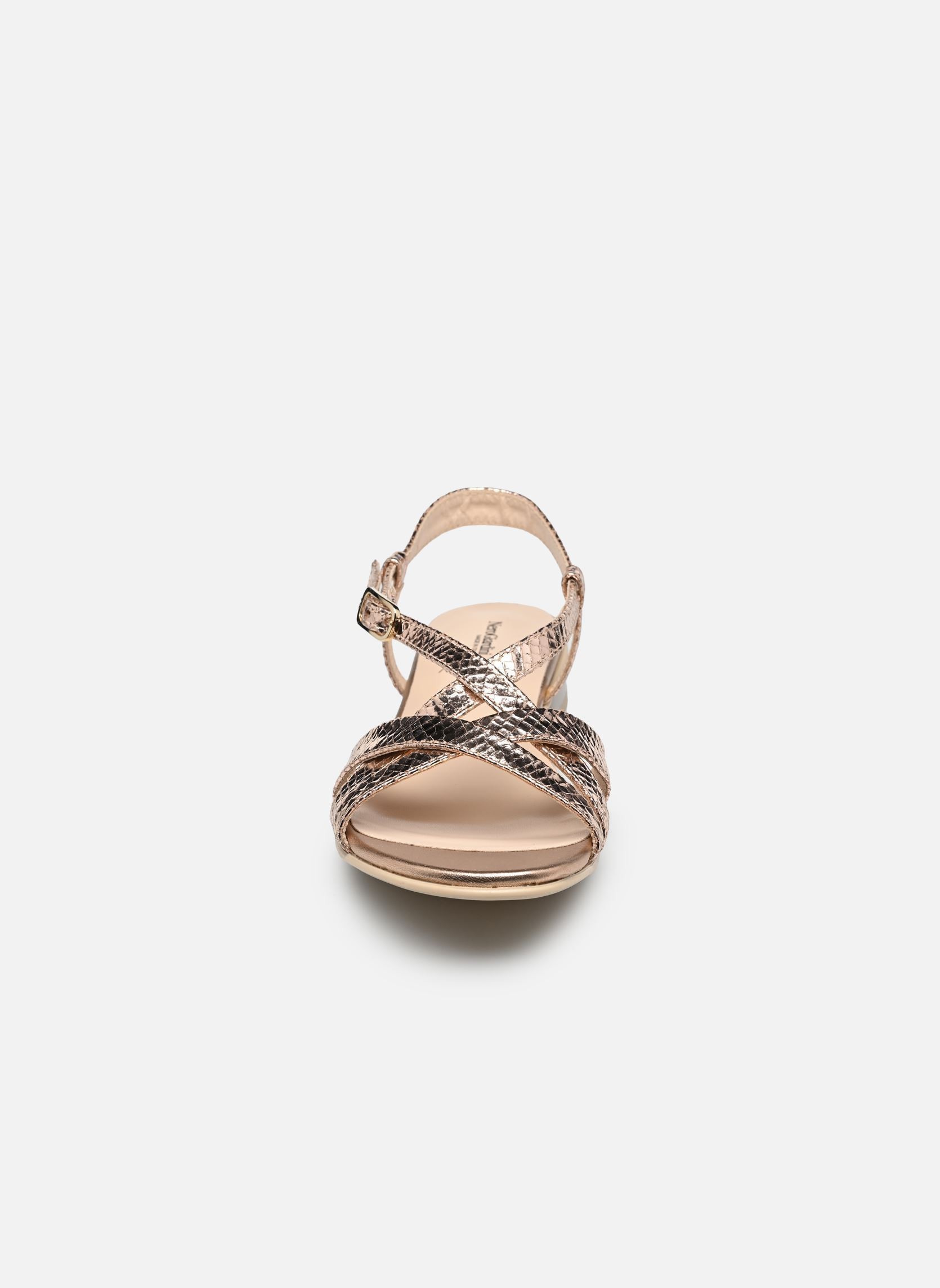 Flache Sandalen E615761D damen gold und bronze NeroGiardini Flache Sandalen E615761D damen gold und bronze 660